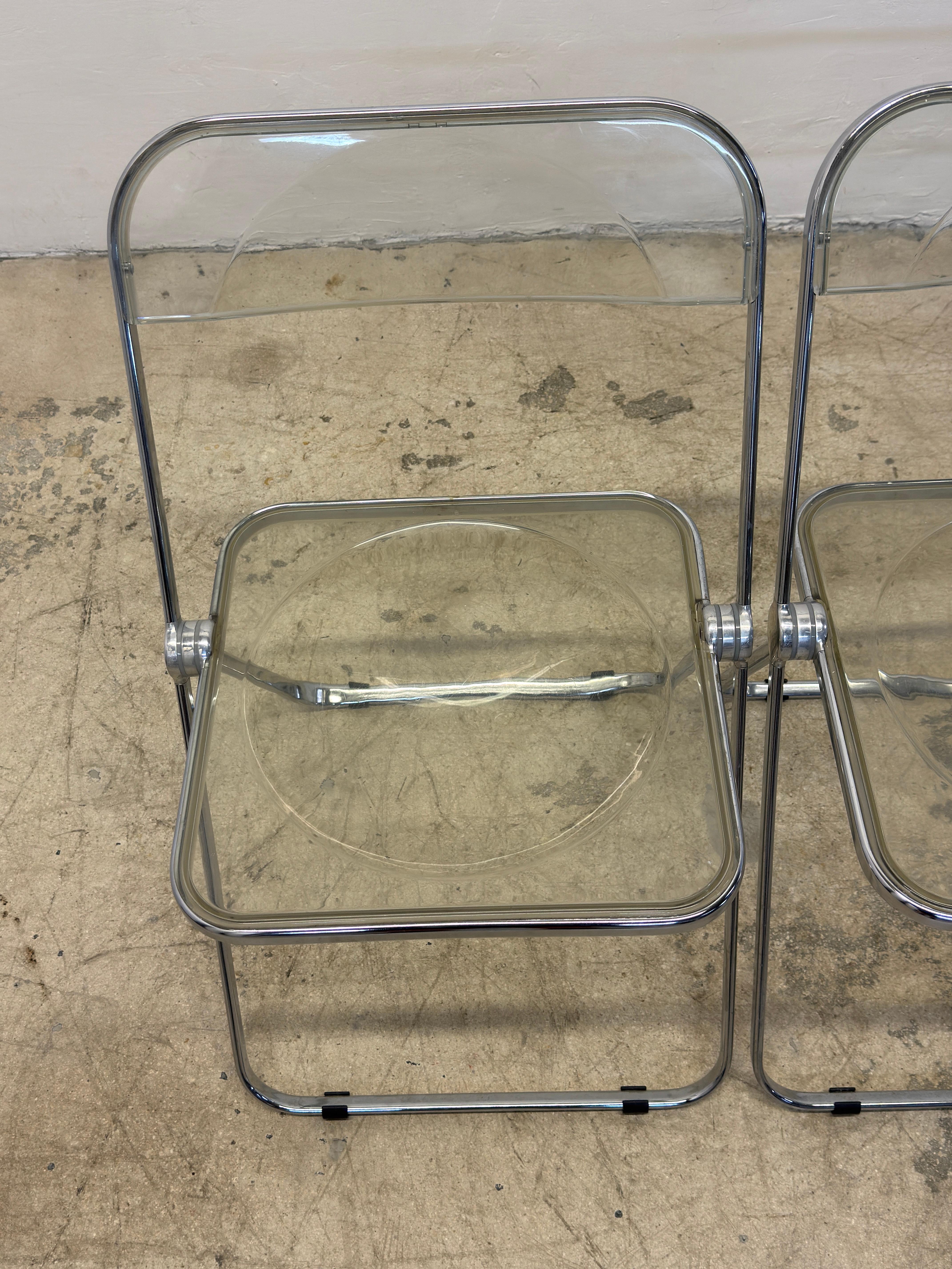 Giancarlo Piretti Plia - Set di quattro sedie Foldes per Castelli in vendita 3