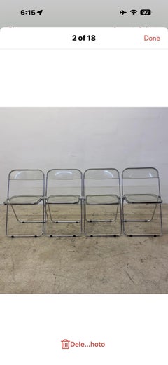 Giancarlo Piretti Plia Folding Chairs for Castelli - Set of Four