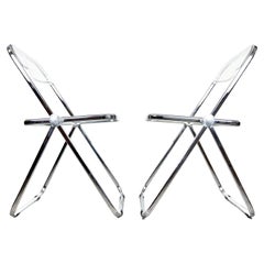 Giancarlo Piretti "Plia" Folding Chairs for Castelli, Set of Two