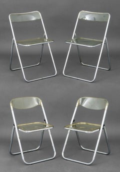 Giancarlo Piretti "Plia" Style Folding Chairs, 4