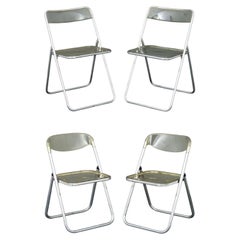 Giancarlo Piretti "Plia" Style Folding Chairs, 4