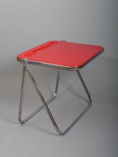 Giancarlo Piretti Red "Platone" Folding Desk for Castelli, 1970s