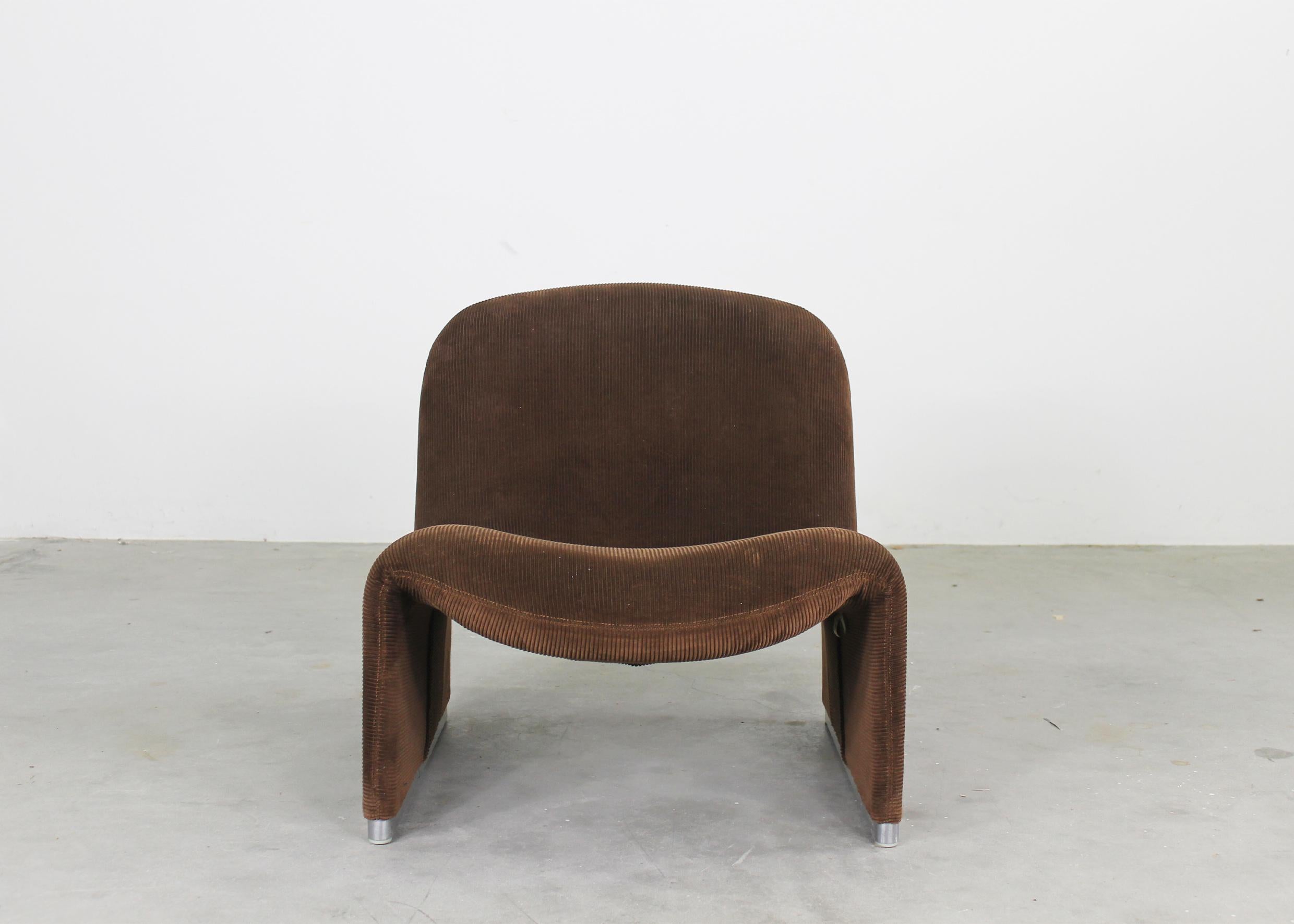 Italian Giancarlo Piretti Set of Three Dark Brown Alky Chairs by Anonima Castelli 1970s