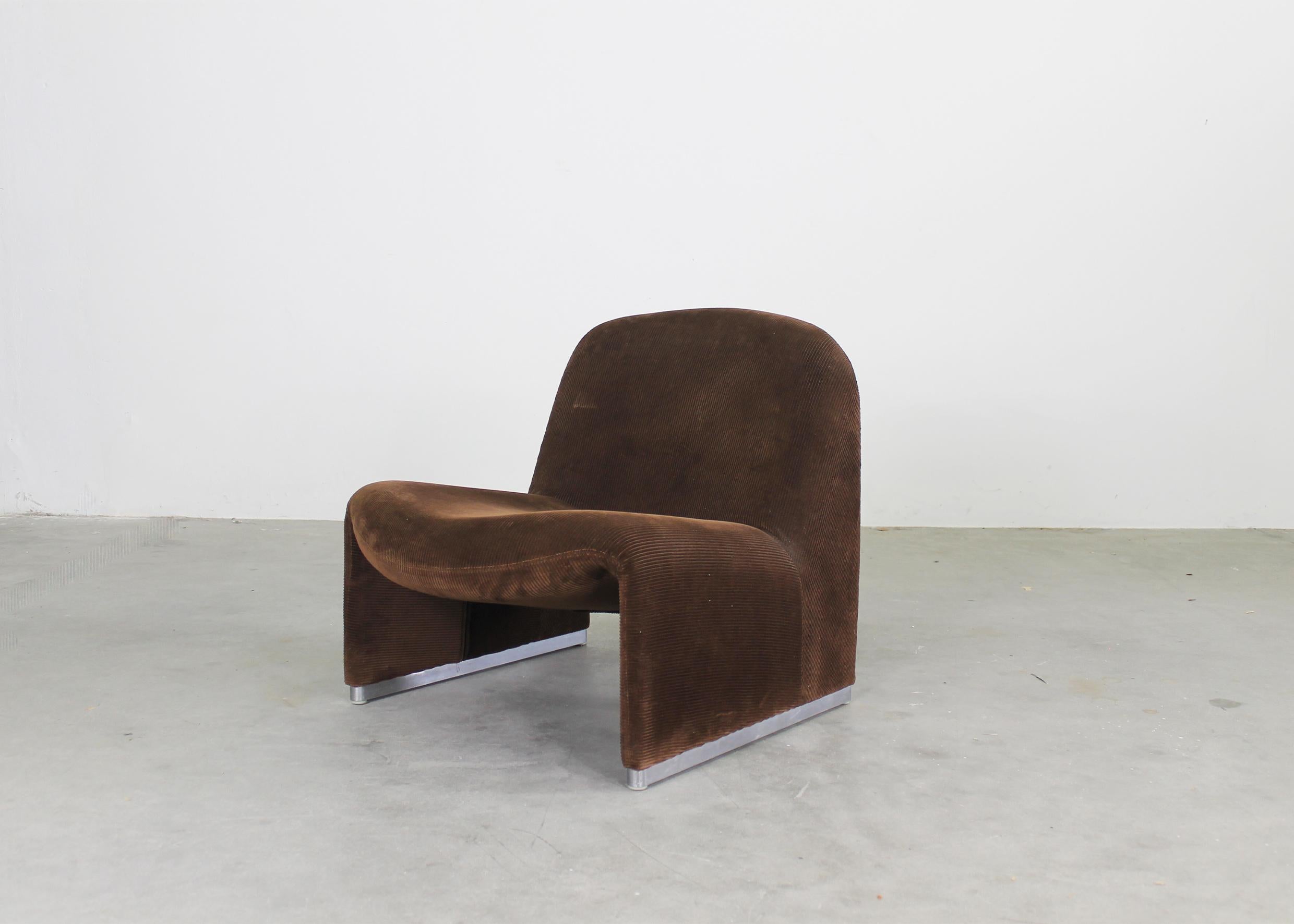 Other Giancarlo Piretti Set of Three Dark Brown Alky Chairs by Anonima Castelli 1970s