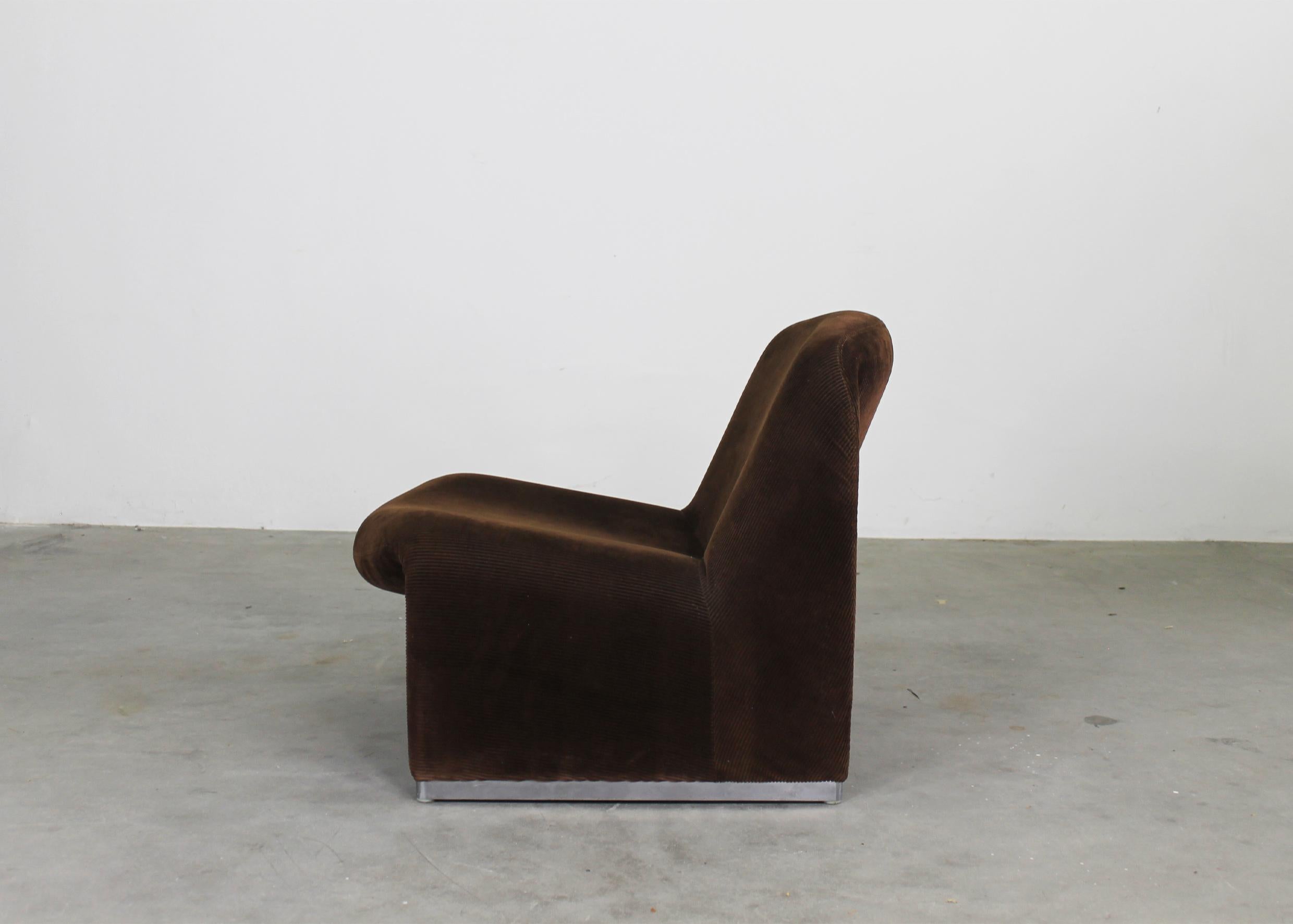 Giancarlo Piretti Set of Three Dark Brown Alky Chairs by Anonima Castelli 1970s In Good Condition In Montecatini Terme, IT