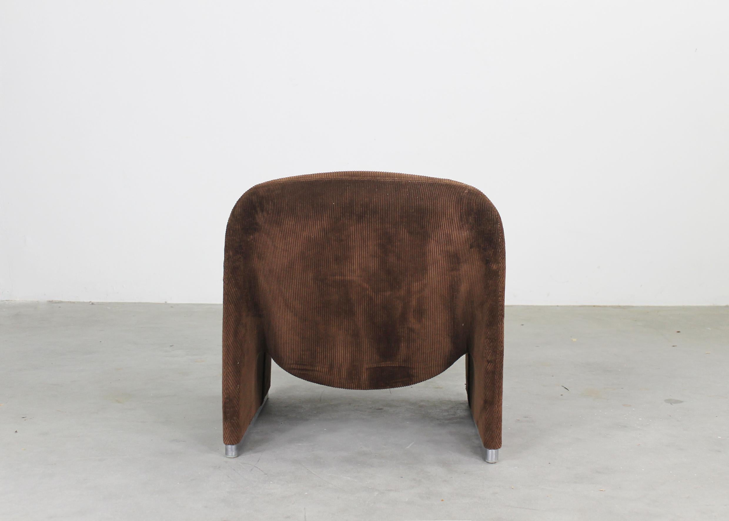 Late 20th Century Giancarlo Piretti Set of Three Dark Brown Alky Chairs by Anonima Castelli 1970s