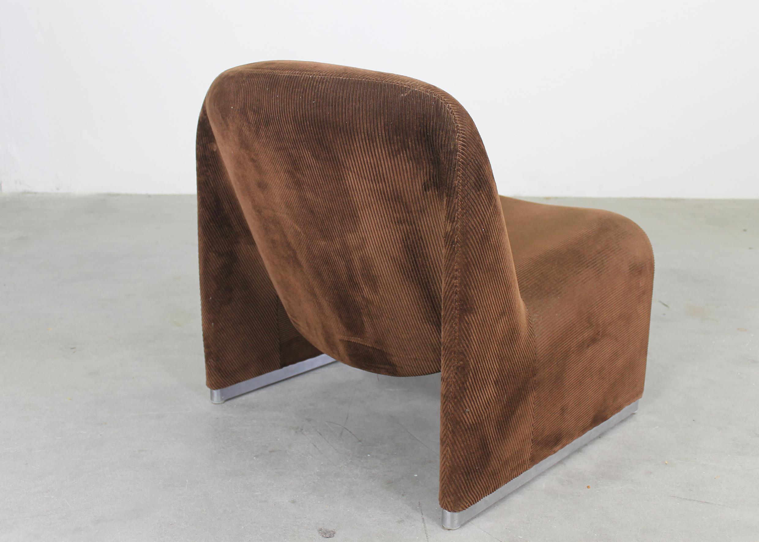 Giancarlo Piretti Set of Three Dark Brown Alky Chairs by Anonima Castelli 1970s 1