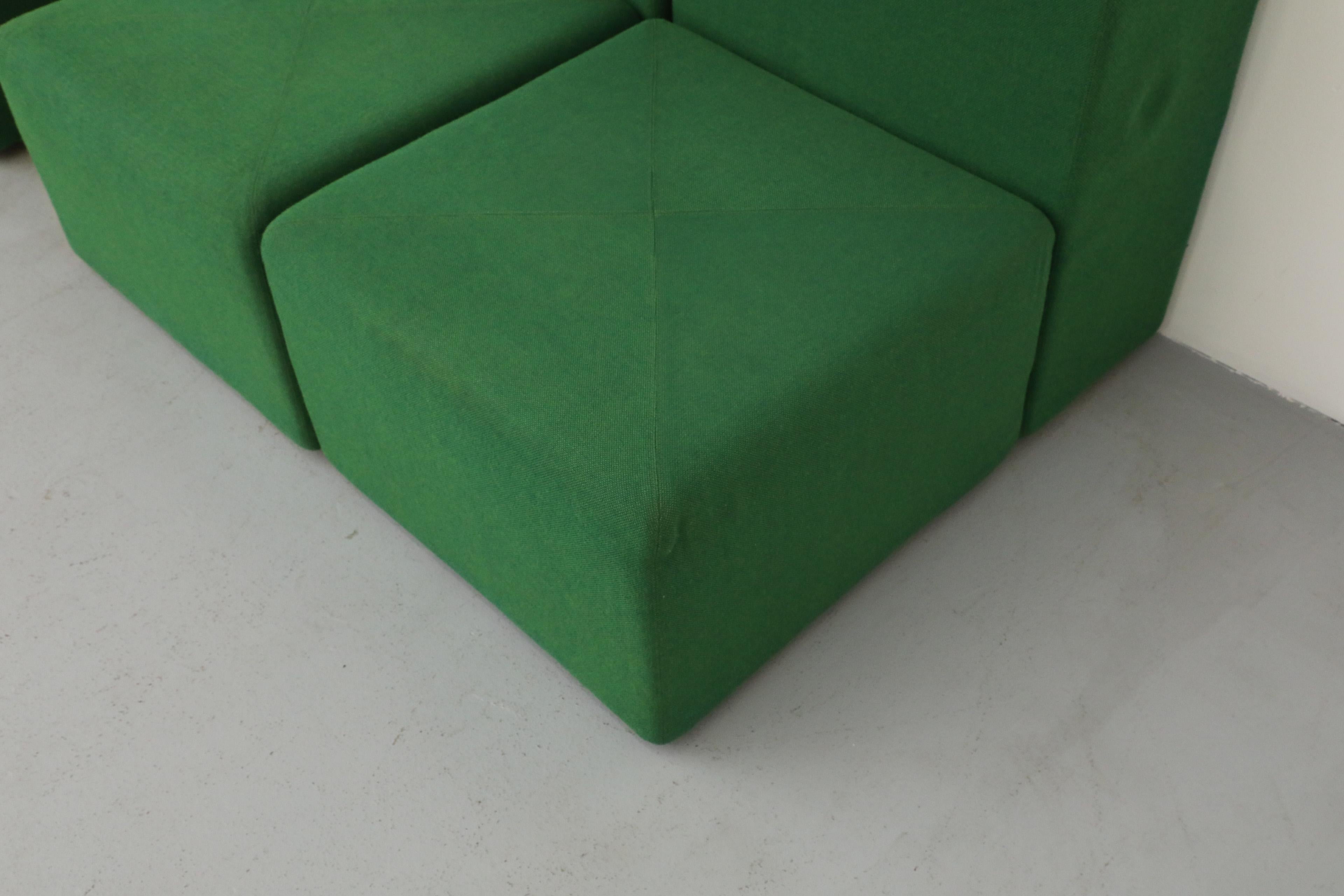 Canapé modulaire vert Sistema 61 de Giancarlo Piretti pour Castelli, 1970 en vente 5