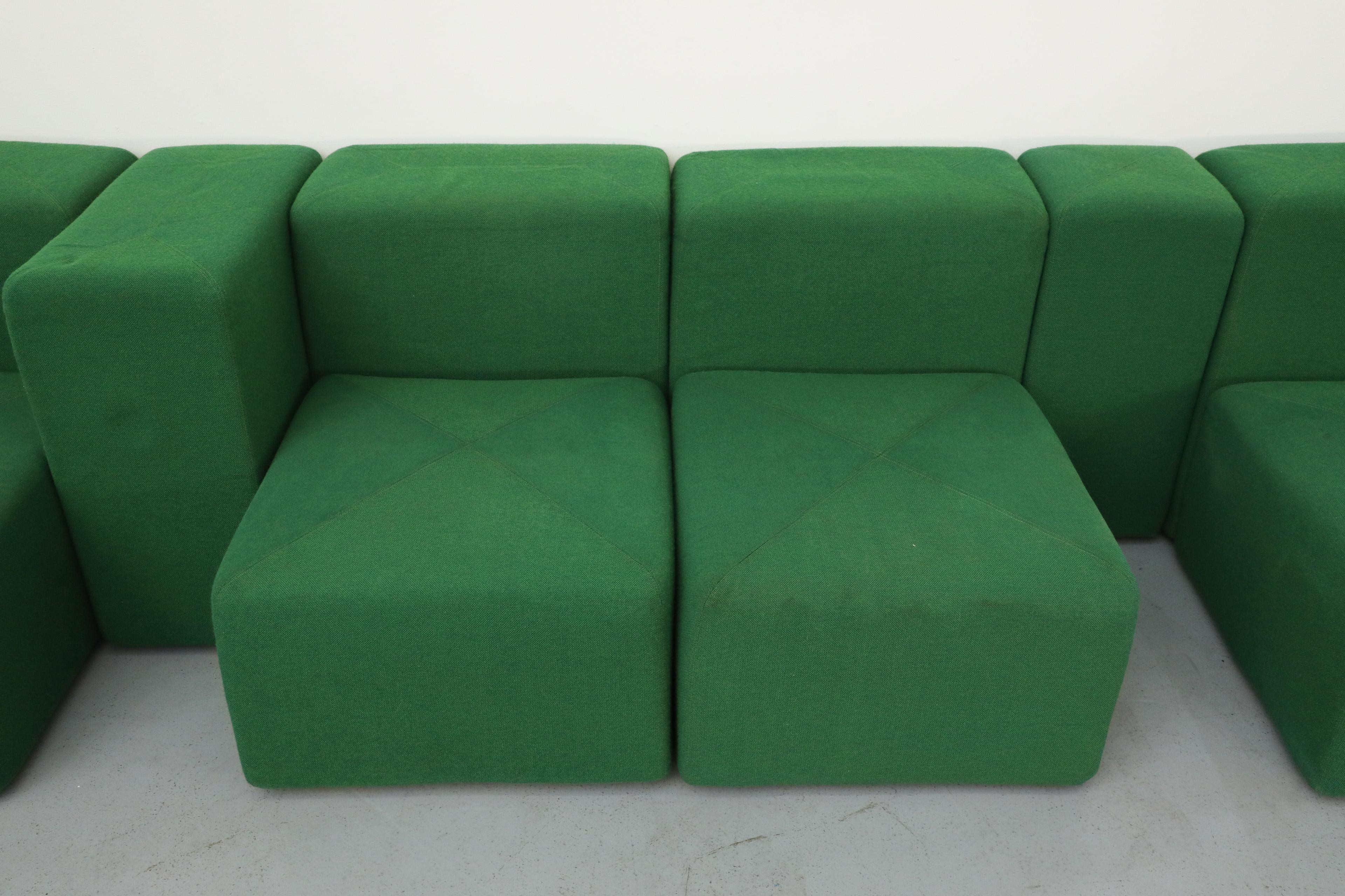 Canapé modulaire vert Sistema 61 de Giancarlo Piretti pour Castelli, 1970 en vente 6