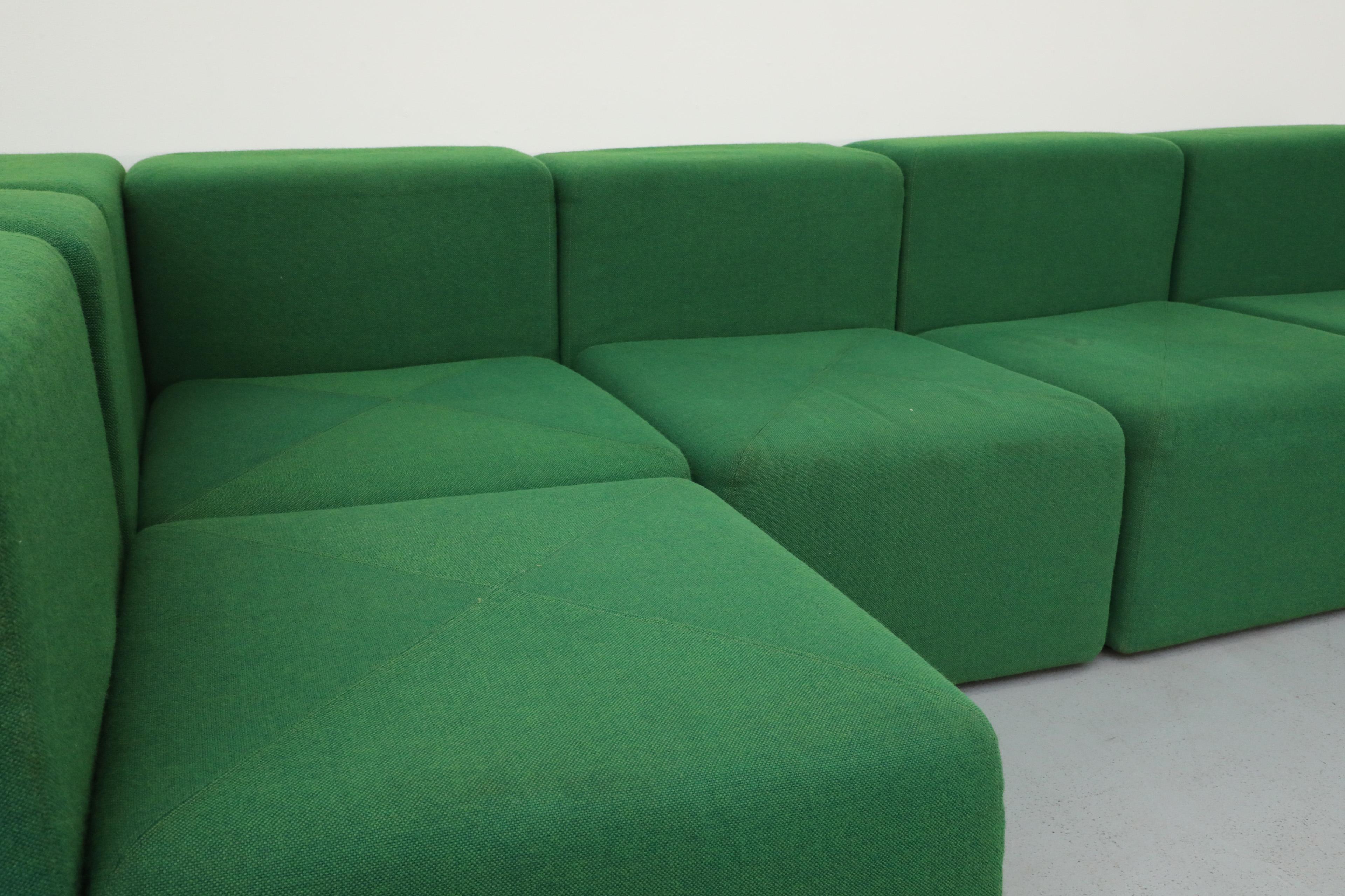 Canapé modulaire vert Sistema 61 de Giancarlo Piretti pour Castelli, 1970 en vente 7