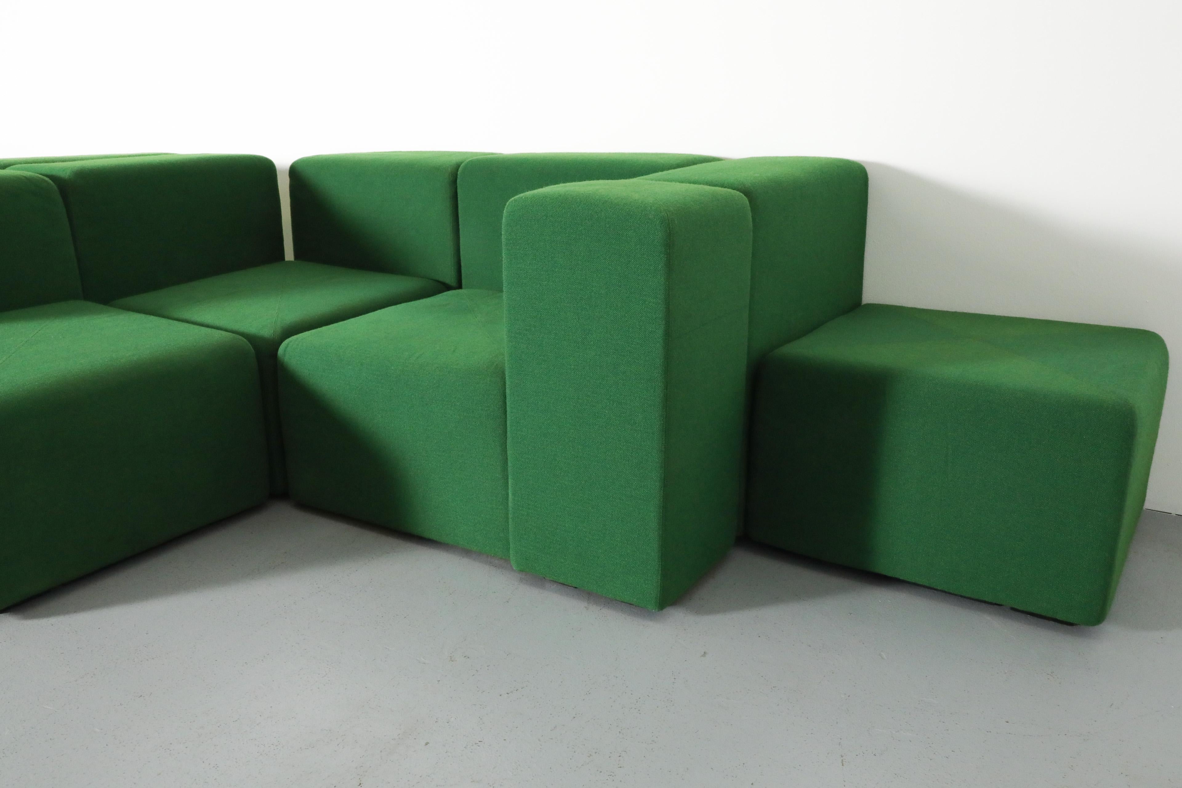 Canapé modulaire vert Sistema 61 de Giancarlo Piretti pour Castelli, 1970 en vente 11