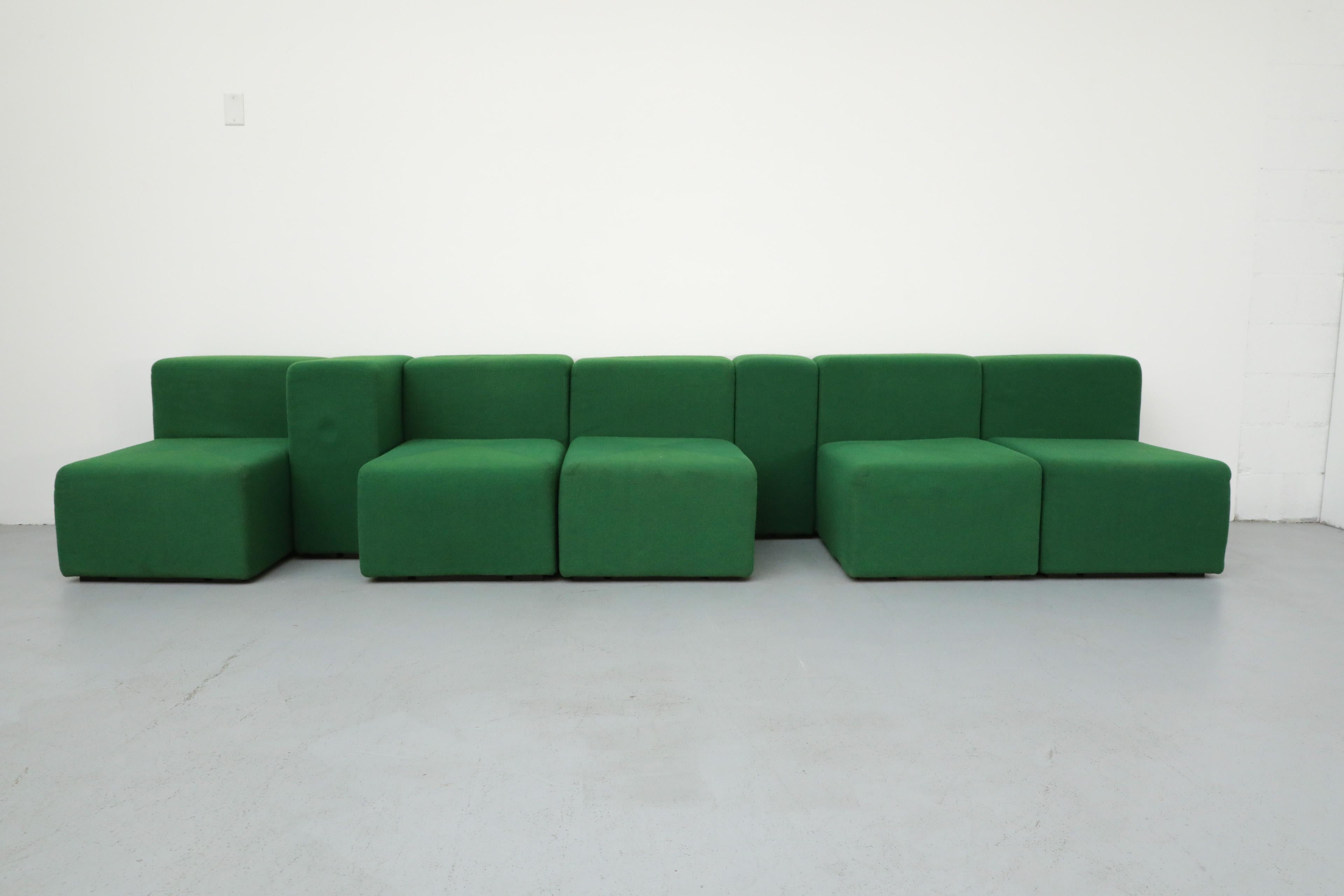 Mid-Century Modern Canapé modulaire vert Sistema 61 de Giancarlo Piretti pour Castelli, 1970 en vente