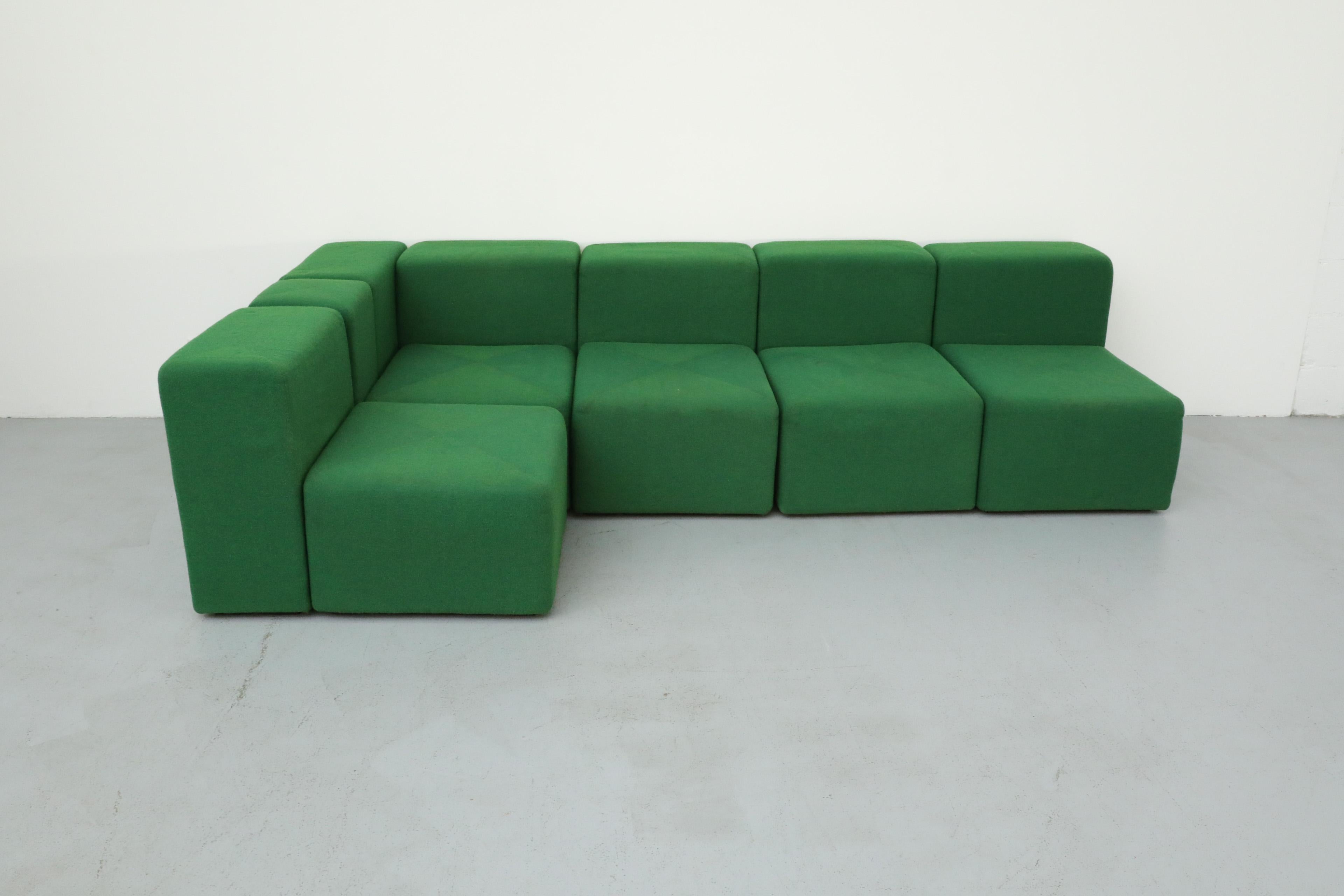 Métal Canapé modulaire vert Sistema 61 de Giancarlo Piretti pour Castelli, 1970 en vente