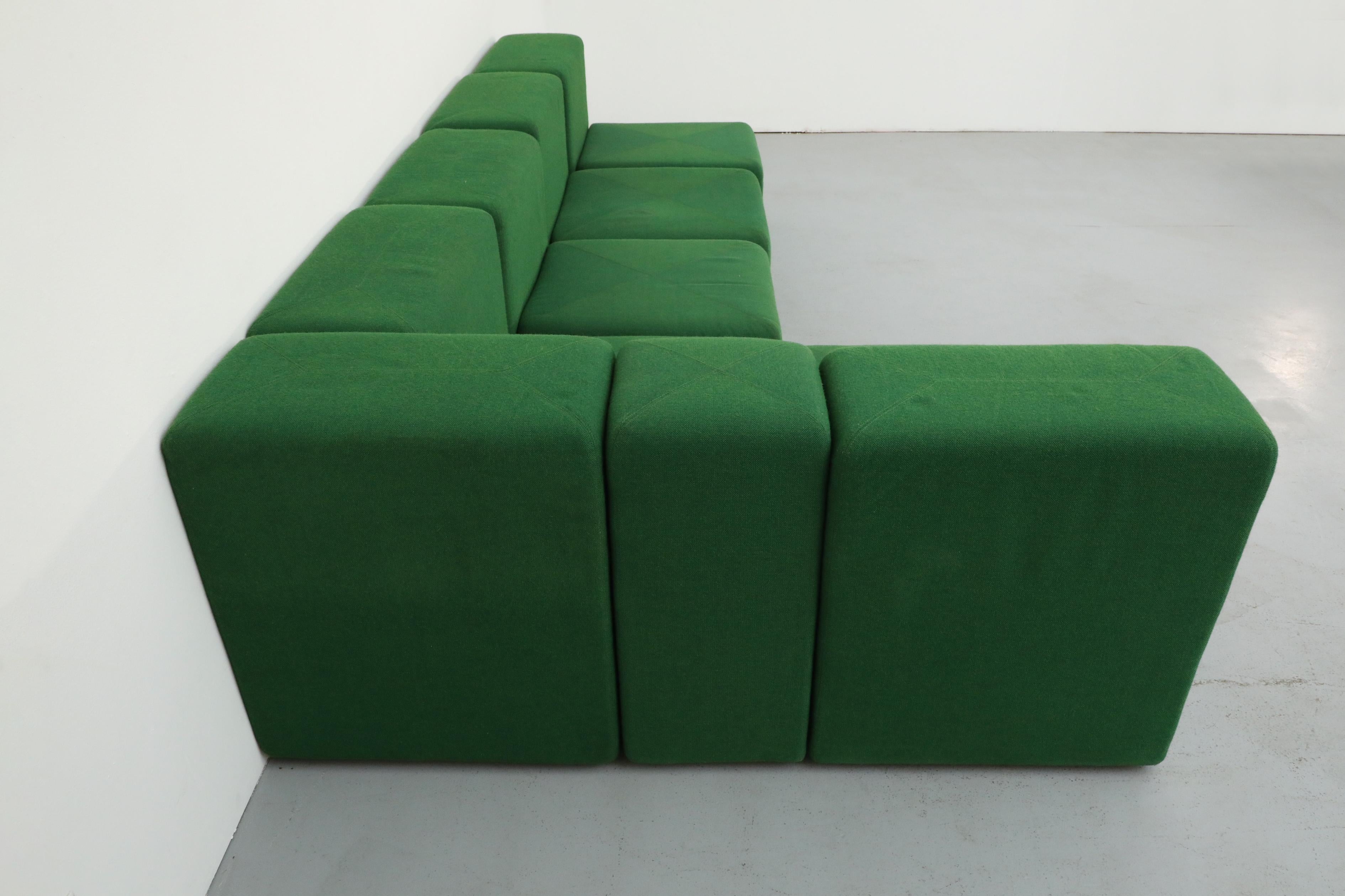 Canapé modulaire vert Sistema 61 de Giancarlo Piretti pour Castelli, 1970 en vente 1