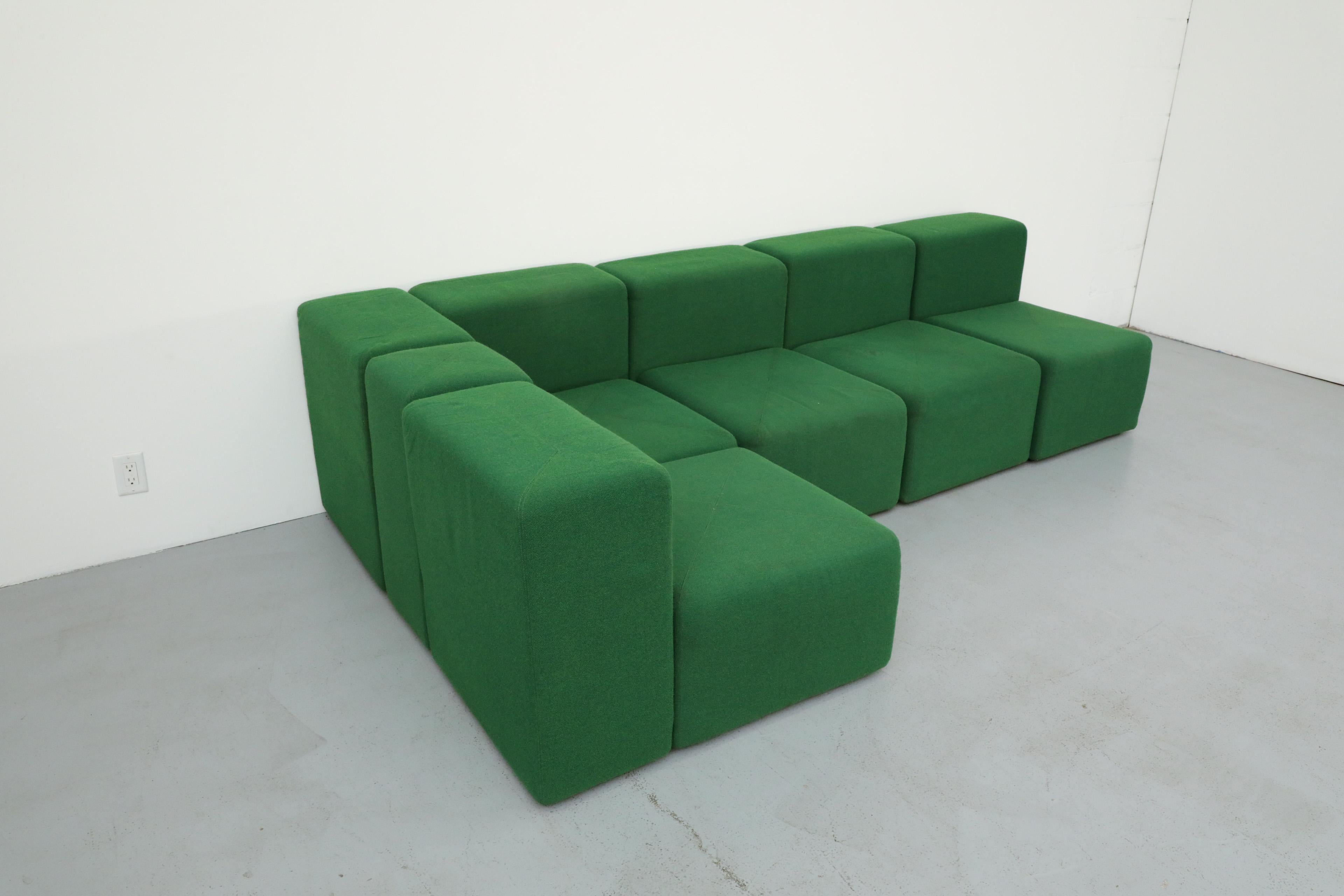Canapé modulaire vert Sistema 61 de Giancarlo Piretti pour Castelli, 1970 en vente 2
