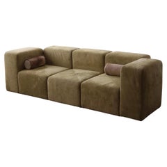 Giancarlo Piretti “Sistema 61” Sofa in Holly Hunt Suede