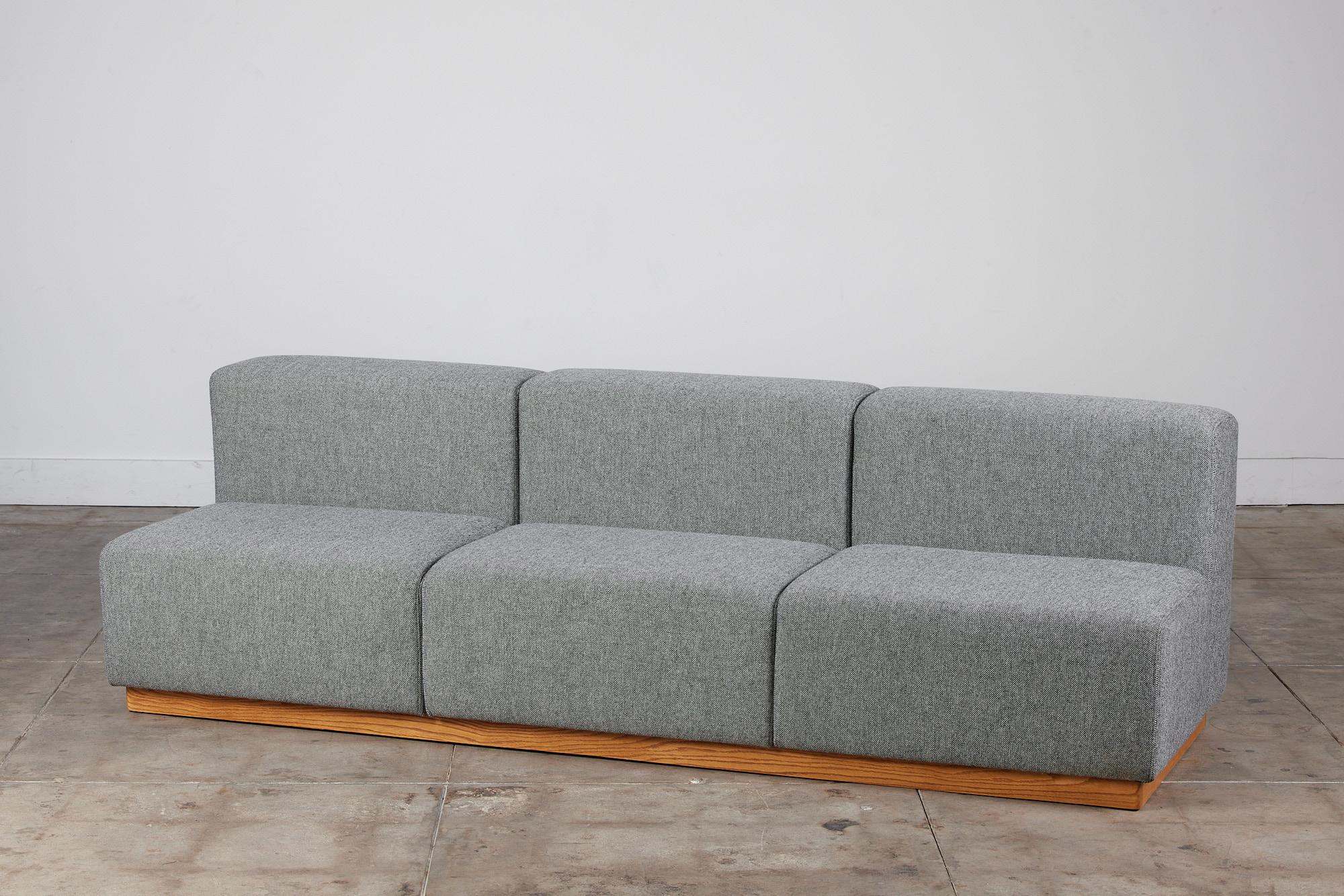 Giancarlo Piretti Style Modern Cubic Three Seater Sofa For Sale 1
