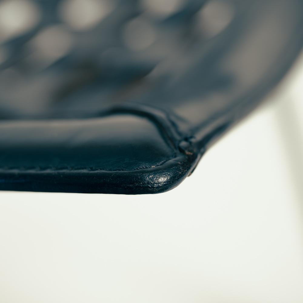 Chaises de salle à manger nettes en cuir noir par Giancarlo Vegni  pour Fasem Italie  en vente 3