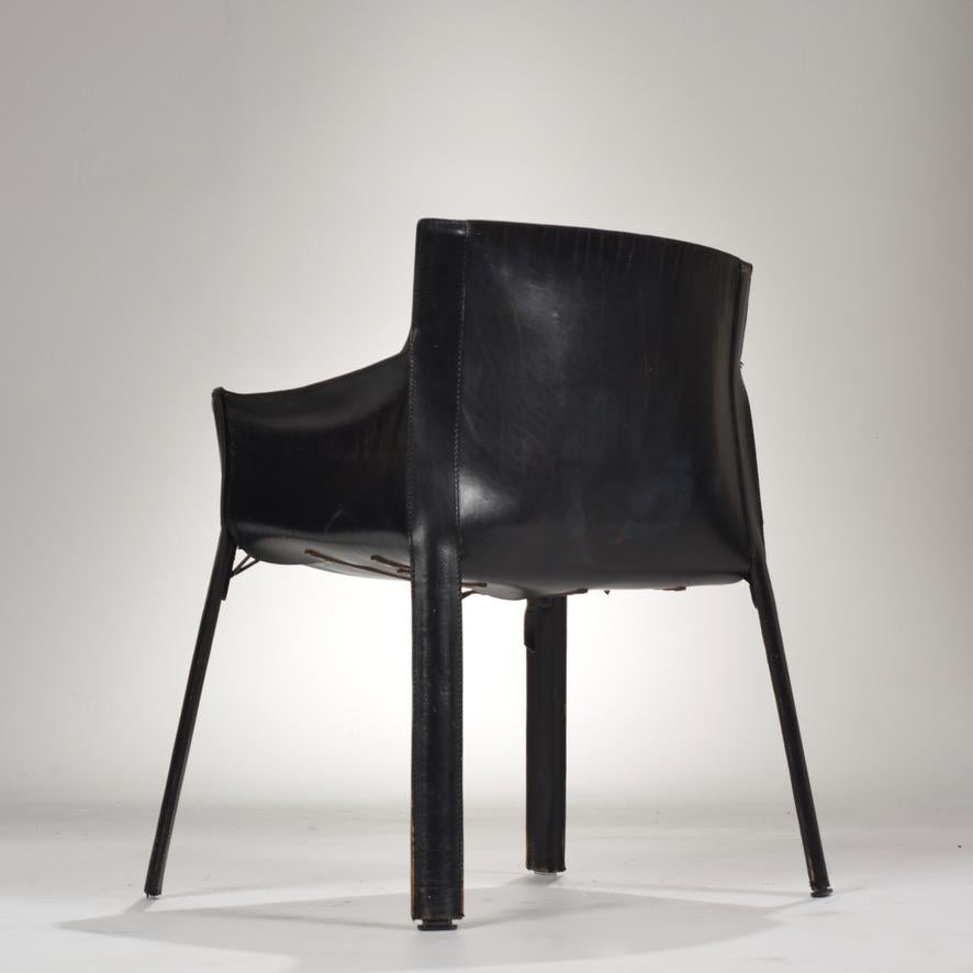 Modern Giancarlo Vegni for Fasem 'P90' Leather Chair