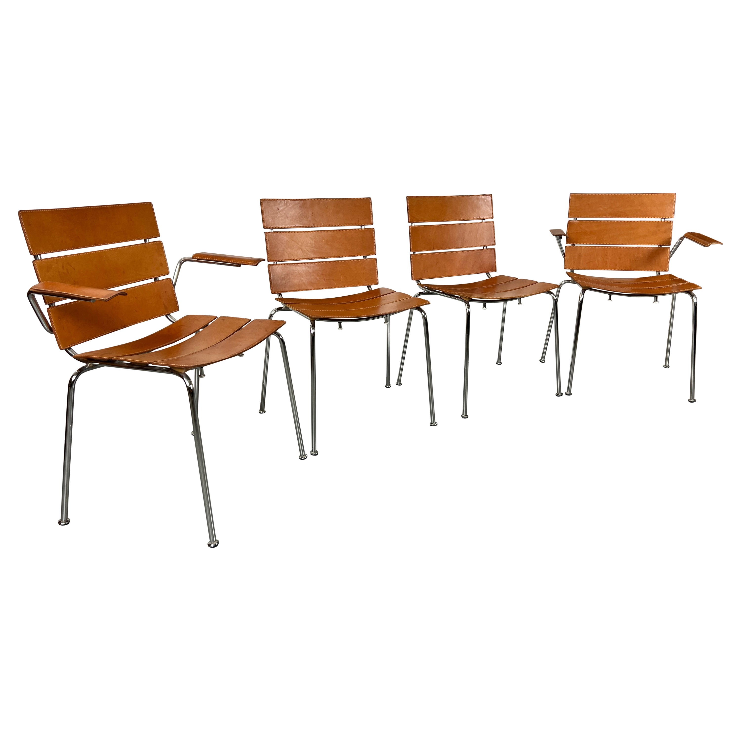 Giancarlo Vegni pour Fasem Chaises de salle à manger "Stripe