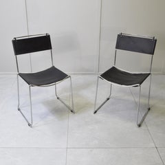 Giandomenico Belotti pair of two chairs model Alias 1980s