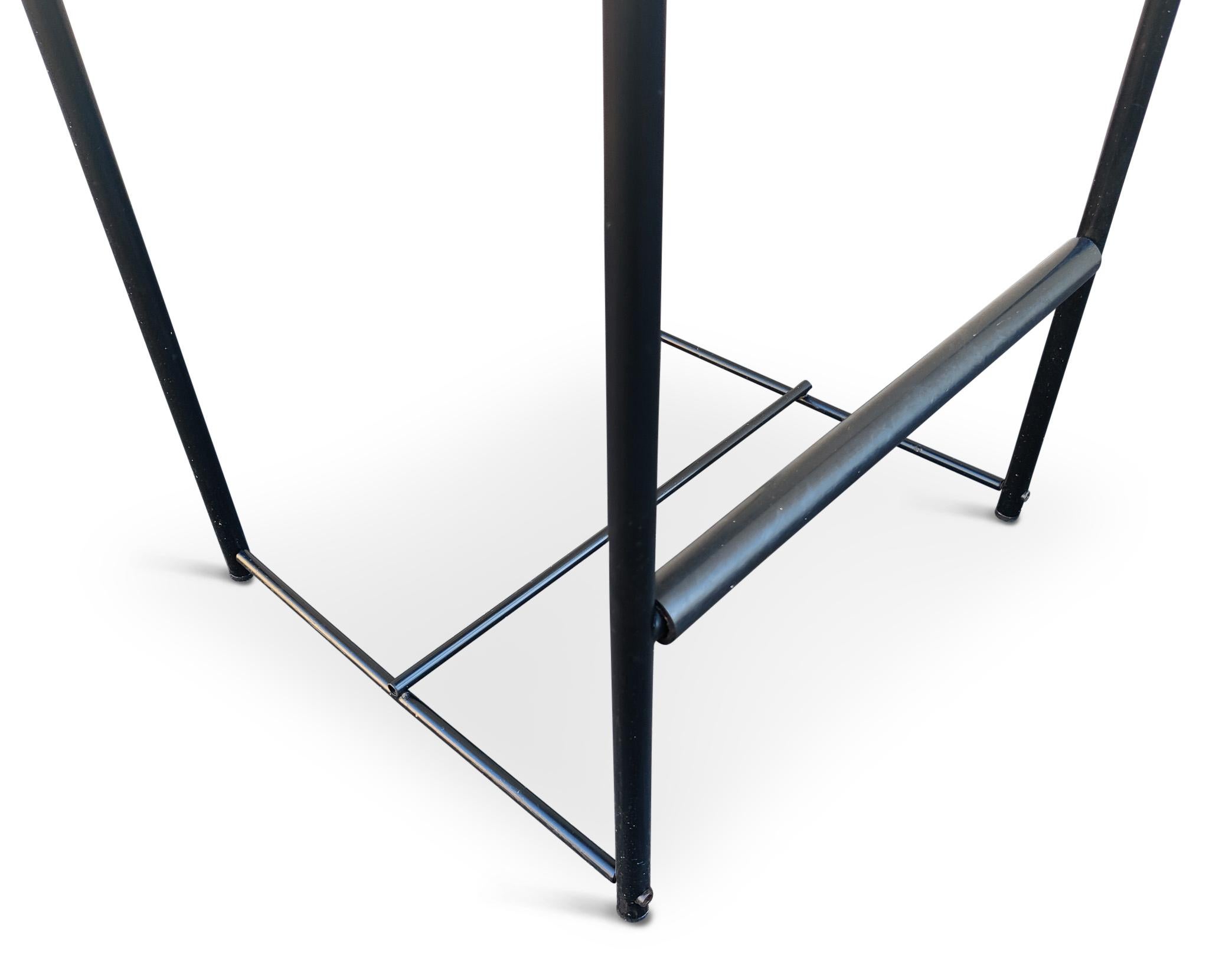 Giandomenico Belotti for Alias Set of 4 Black Fly Line Spaghetti Bar Stools 1