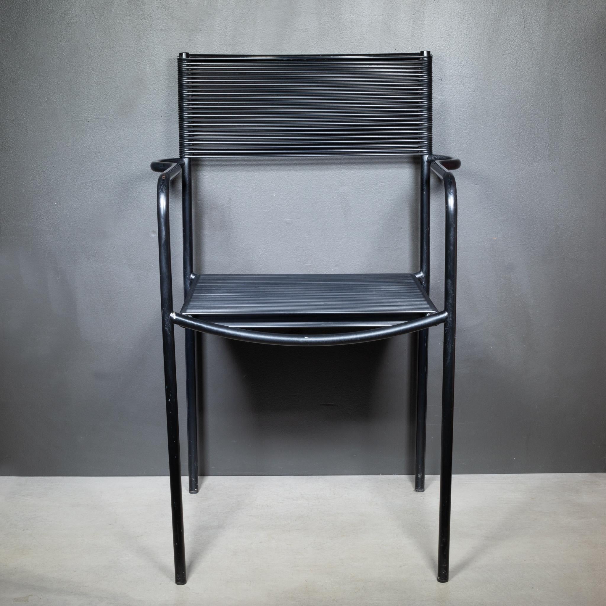 Mid-Century Modern Giandomenico Belotti Spaghetti Armchairs c.1980-Set of 8 For Sale