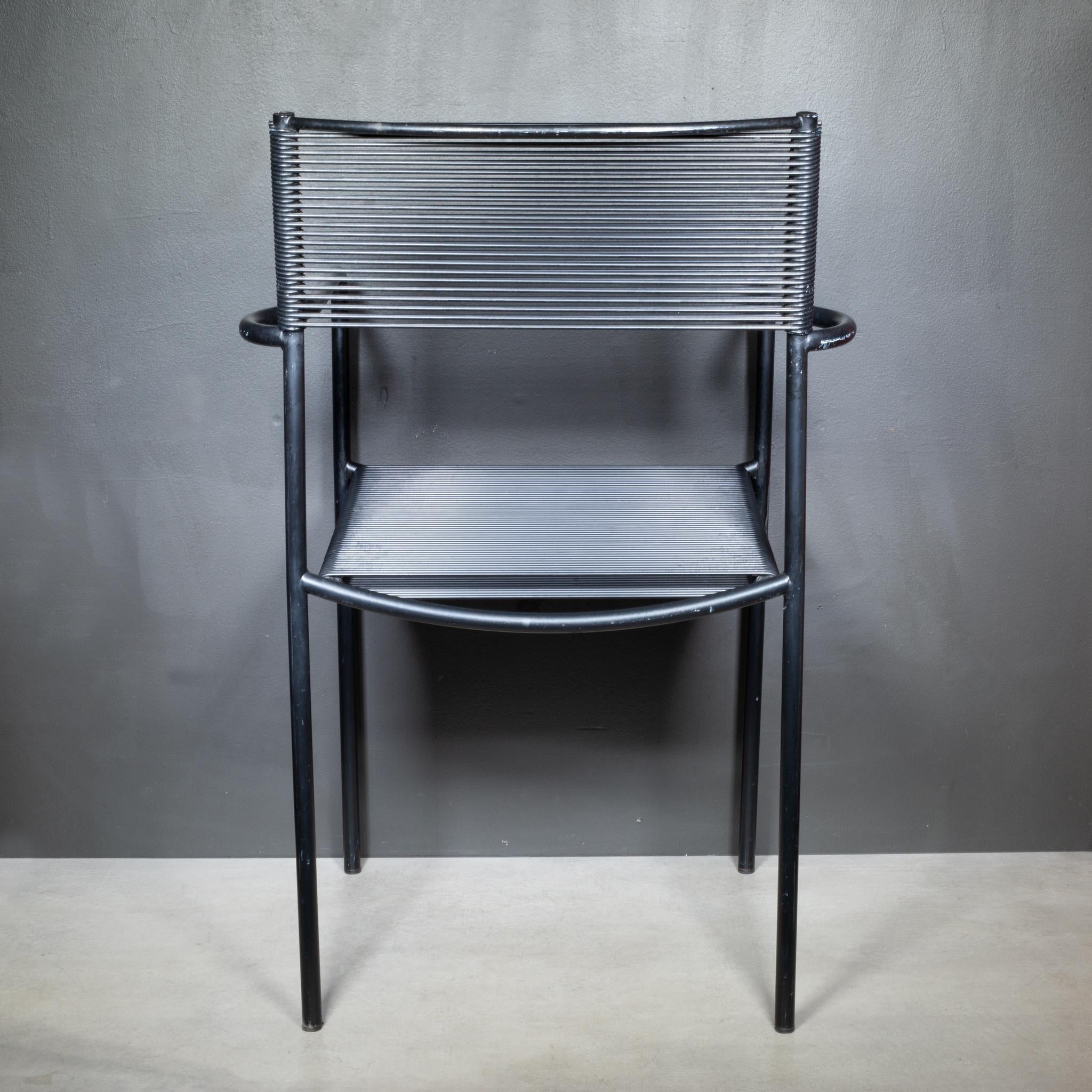 Giandomenico Belotti Spaghetti Armchairs c.1980-Set of 8 In Good Condition For Sale In San Francisco, CA