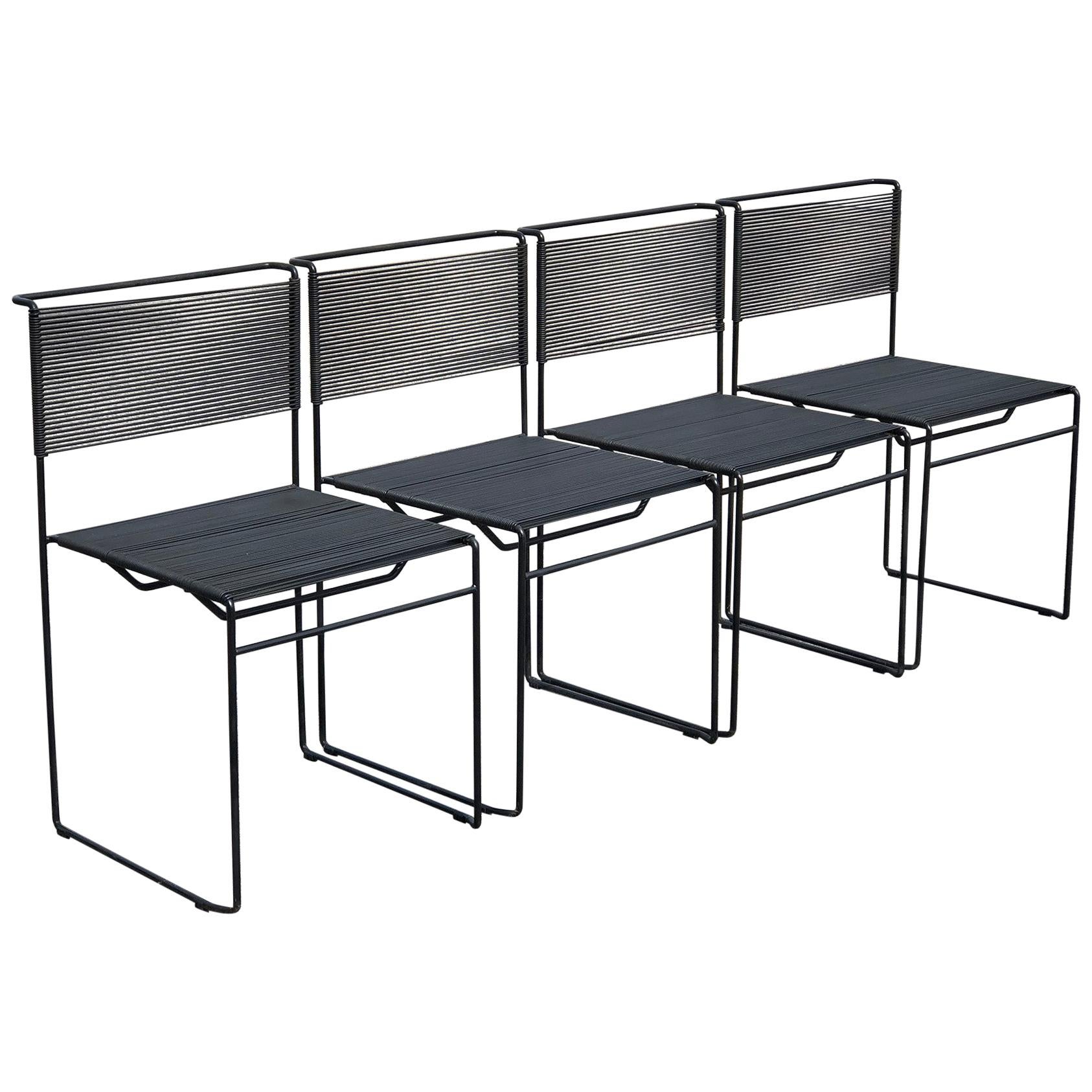 Chaises Spaghetti de Giandomenico Belotti:: ensemble de 4 pour Flyline:: Italie