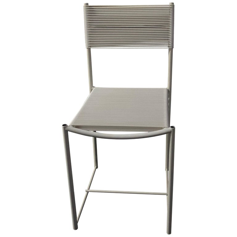 Giandomenico Belotti White Spaghetti Chair for Alias Italy, 1980s For Sale