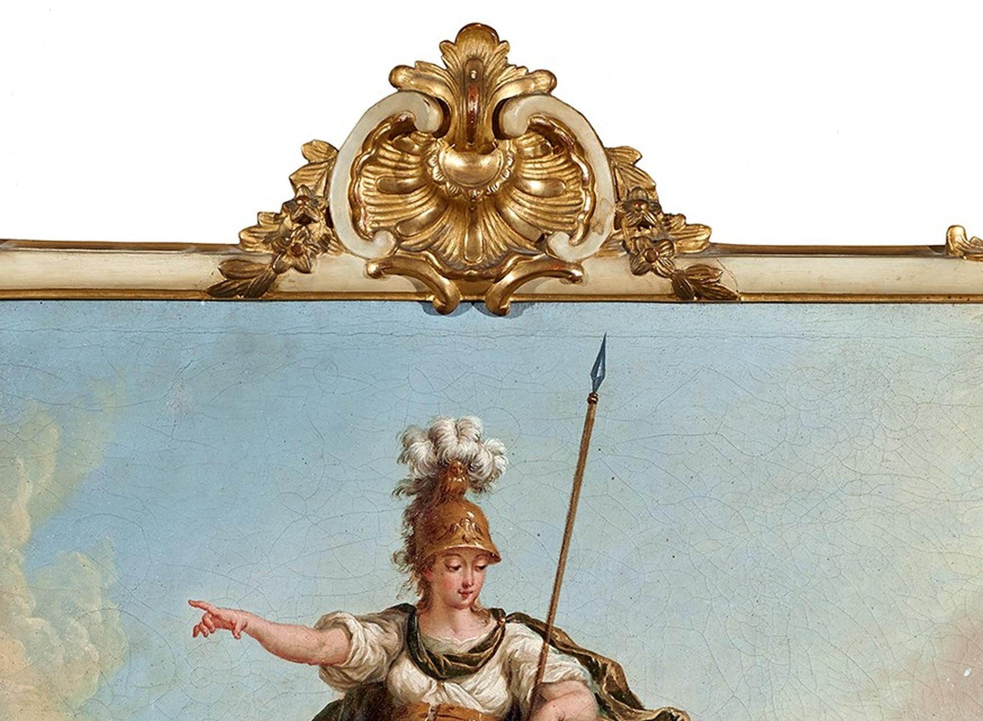 18th Century  Allegory Giandomenico Cignaroli Liberal Arts Oil on Canvas Blue For Sale 2