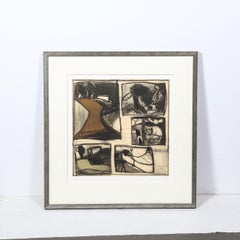 Abstract Modernist Art Brut Expressionistic Etching by Gianfranco Asveri