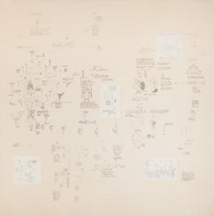 Designs - Lithograph by G. Baruchello - 1971