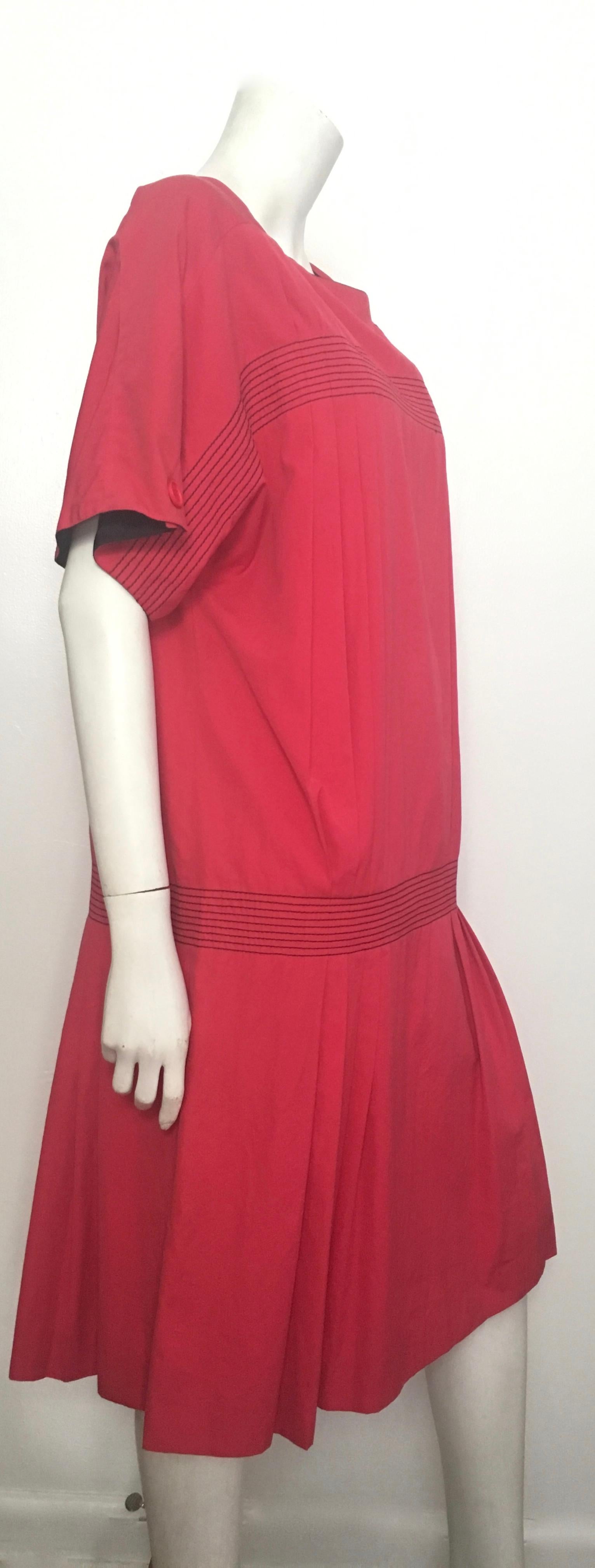 Gianfranco Ferre 1980s Cotton Loose Cut Dress Size 6 / 8. For Sale 6