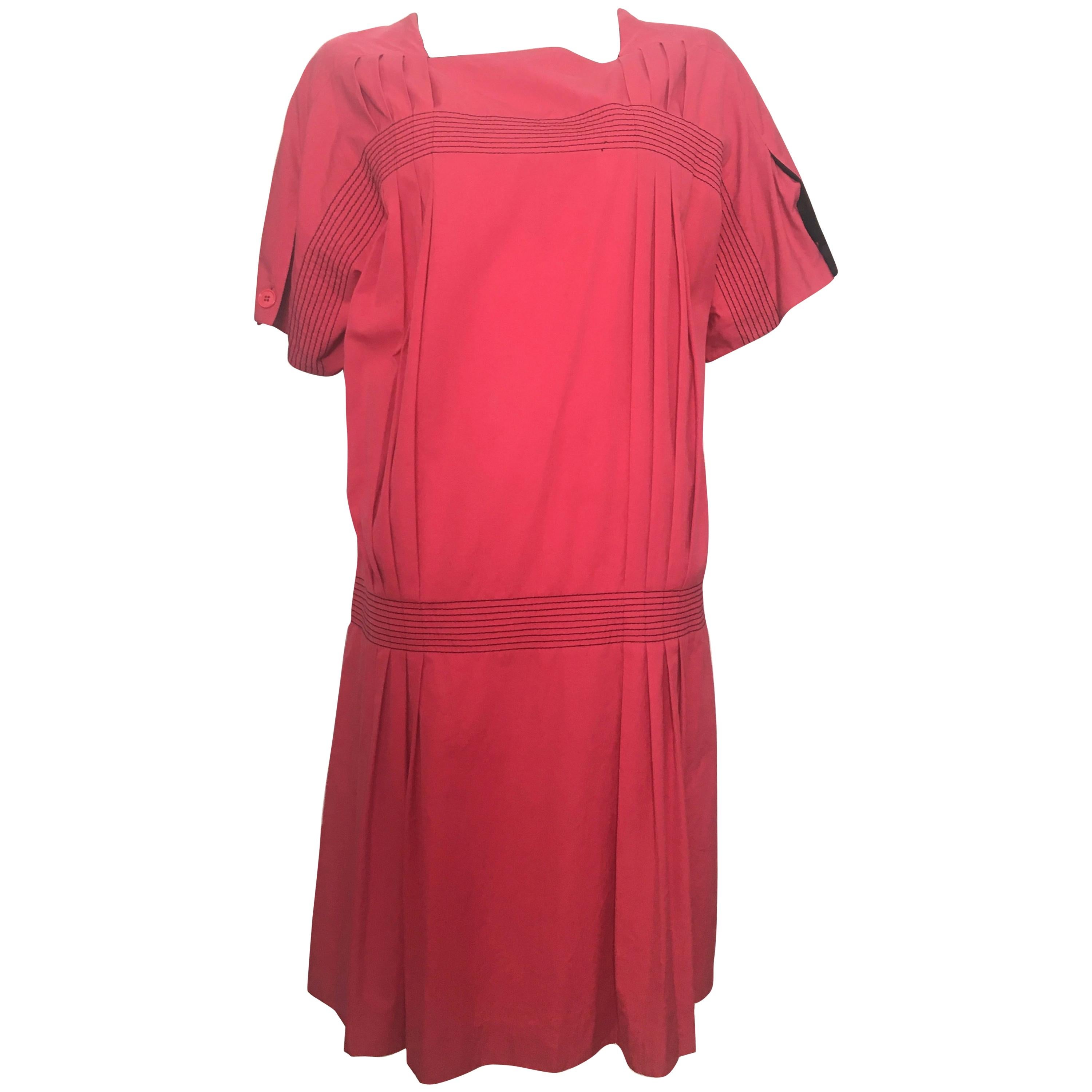 Gianfranco Ferre 1980s Cotton Loose Cut Dress Size 6 / 8. For Sale