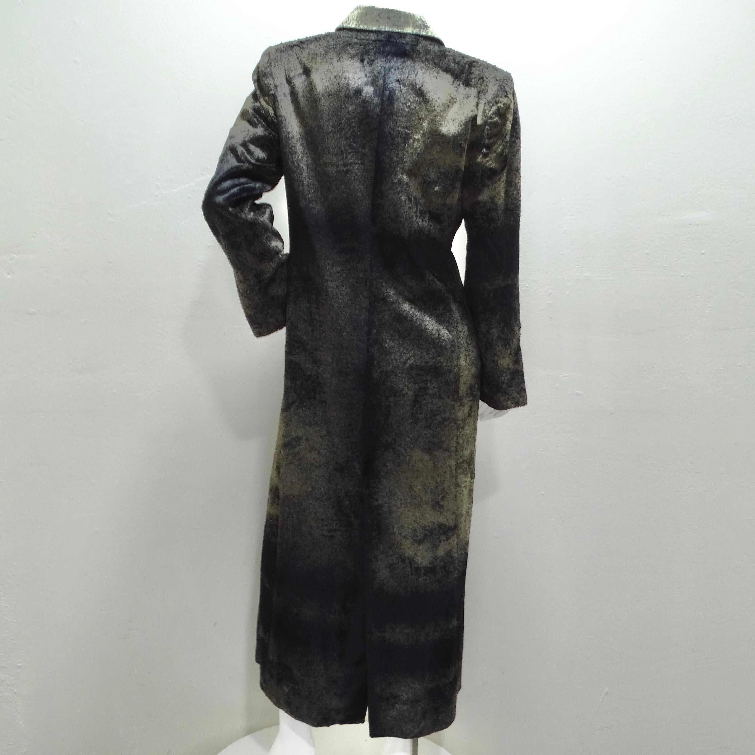 Women's or Men's Gianfranco Ferre 1980s Silk Velour Duster Jacket