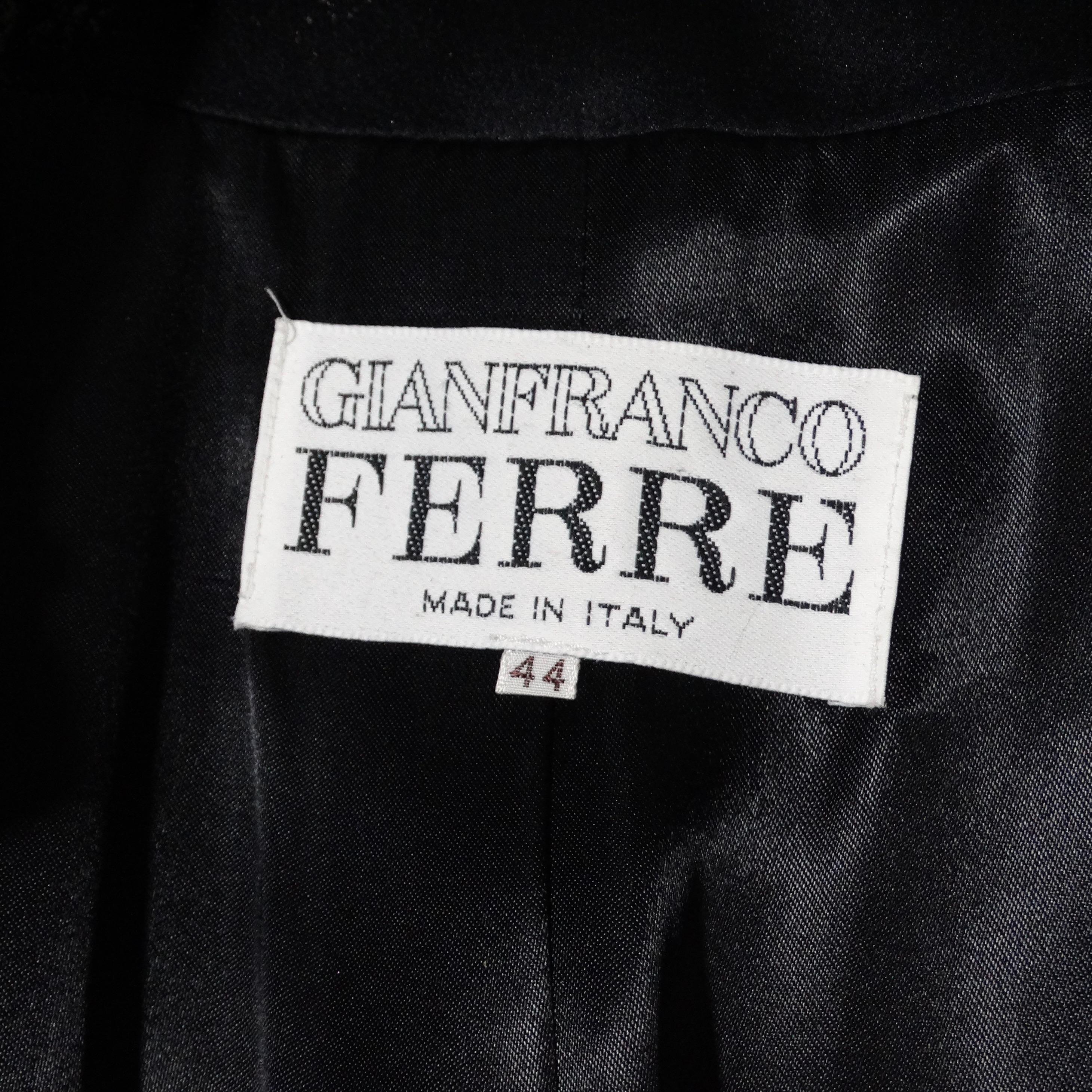 Gianfranco Ferre 1980s Silk Velour Duster Jacket 2