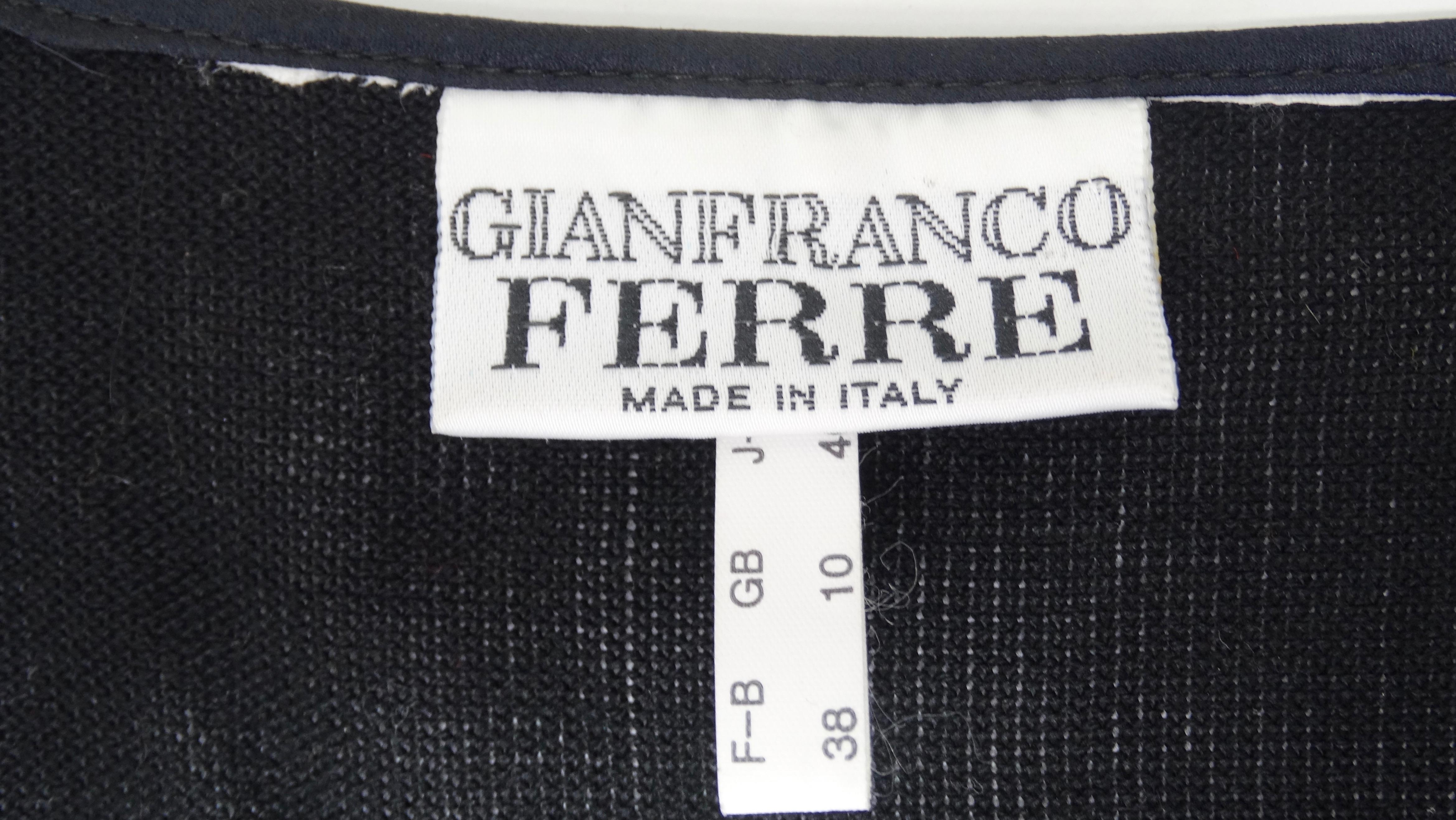 Black Gianfranco Ferre 1990s Embellished Bodysuit  For Sale