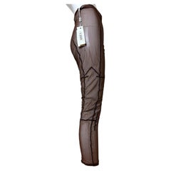 GIANFRANCO FERRE 1993 Brown Sheer High Waisted Leggings/Tights