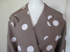 Gianfranco Ferre 80's Grand Polka Dot Silk Blouse/Jacket