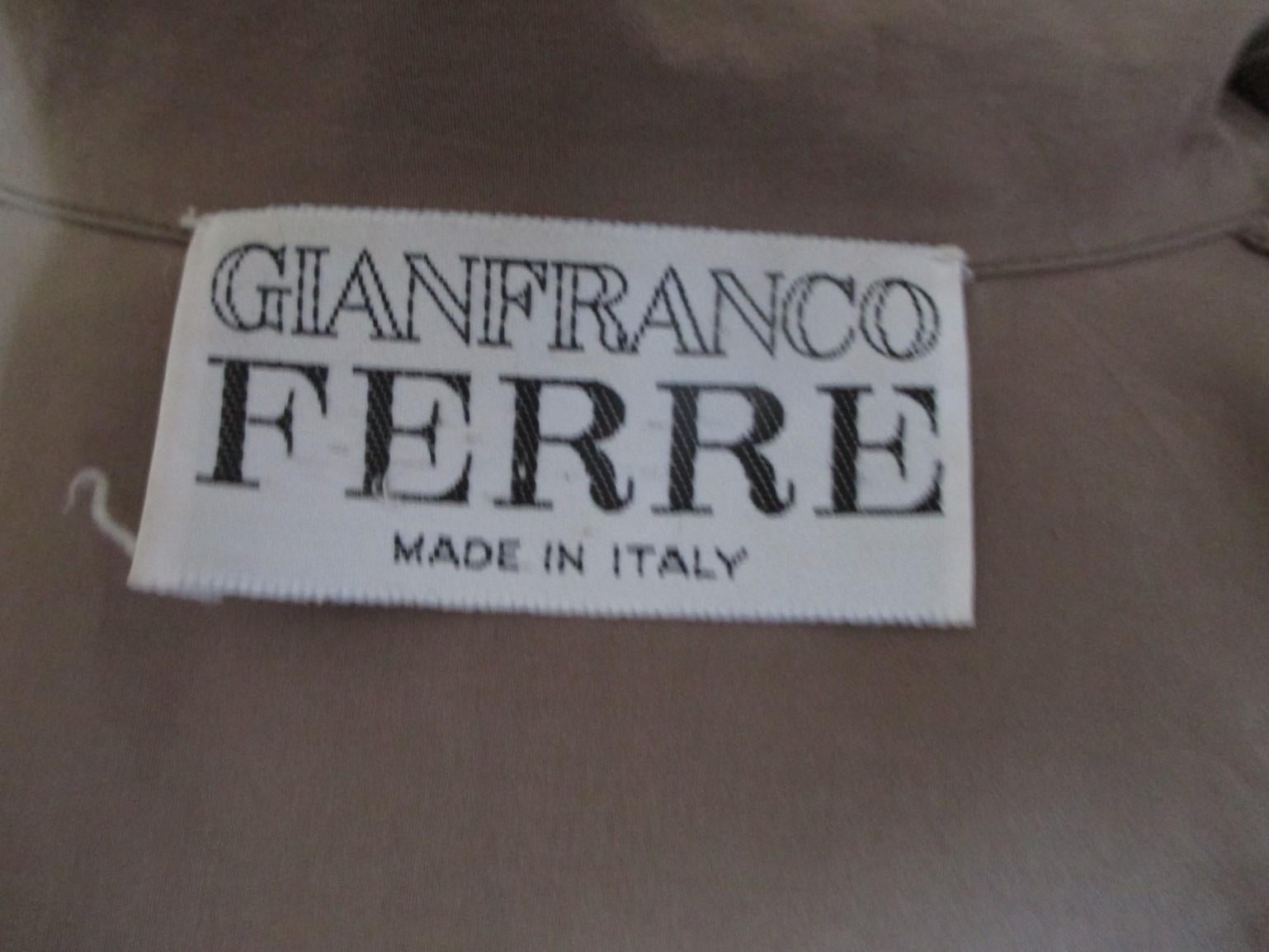 Women's or Men's Gianfranco Ferre 80's Grand Polka Dot Silk Blouse/Jacket For Sale