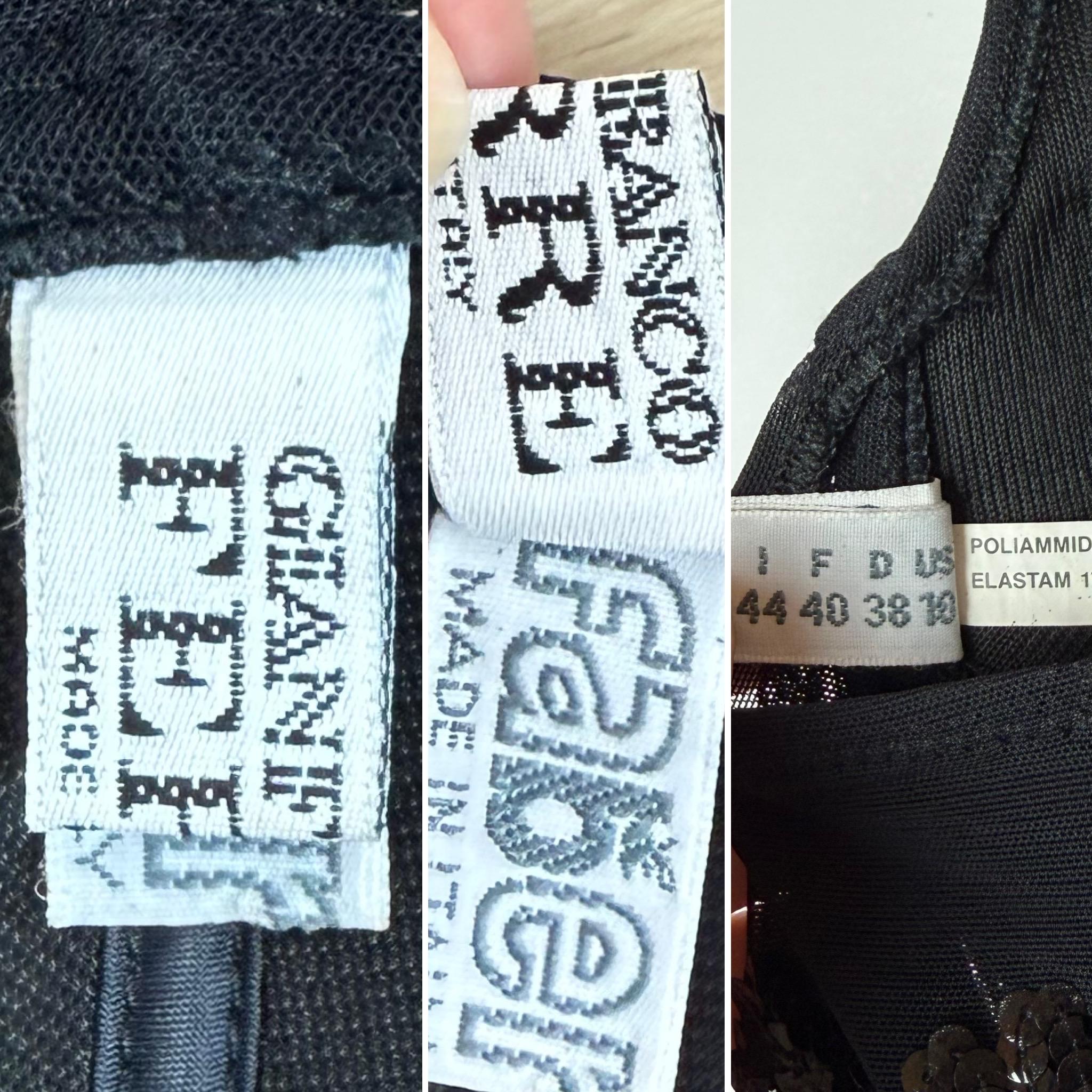 GIANFRANCO FERRE Traje negro vintage de los 90 con adornos en venta 3