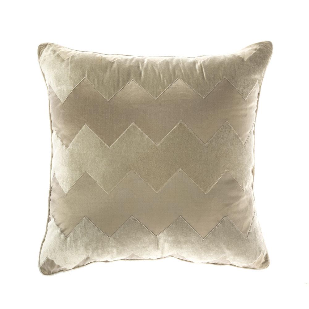 Gianfranco Ferré Alameda Pillow in Beige Velvet For Sale