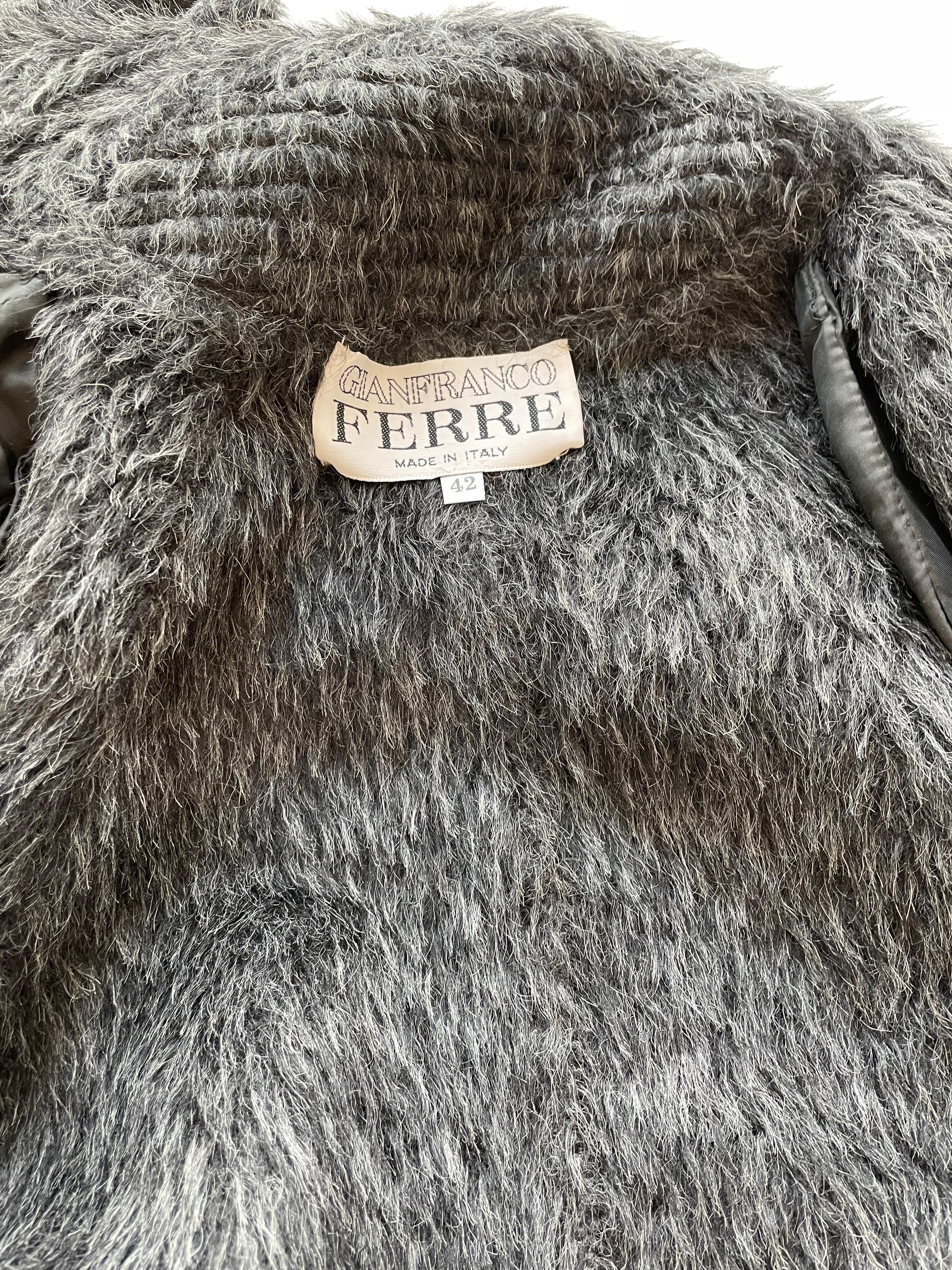 Gianfranco Ferré Alpaca and Wool Jacket For Sale 5