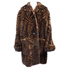 Gianfranco Ferre Animal Print Fur Coat