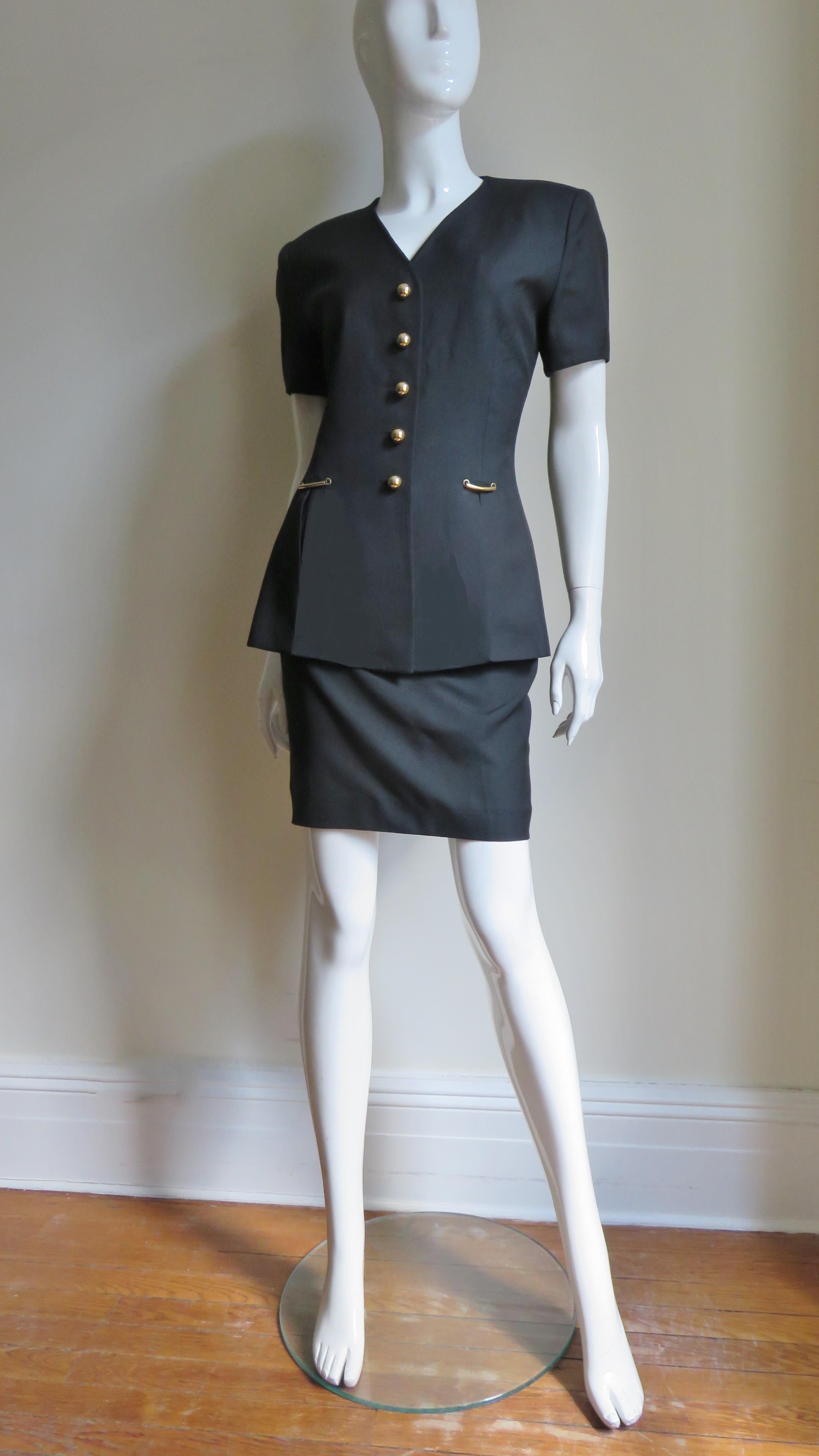 Gianfranco Ferre Skirt Suit with Cut out Jacket 3