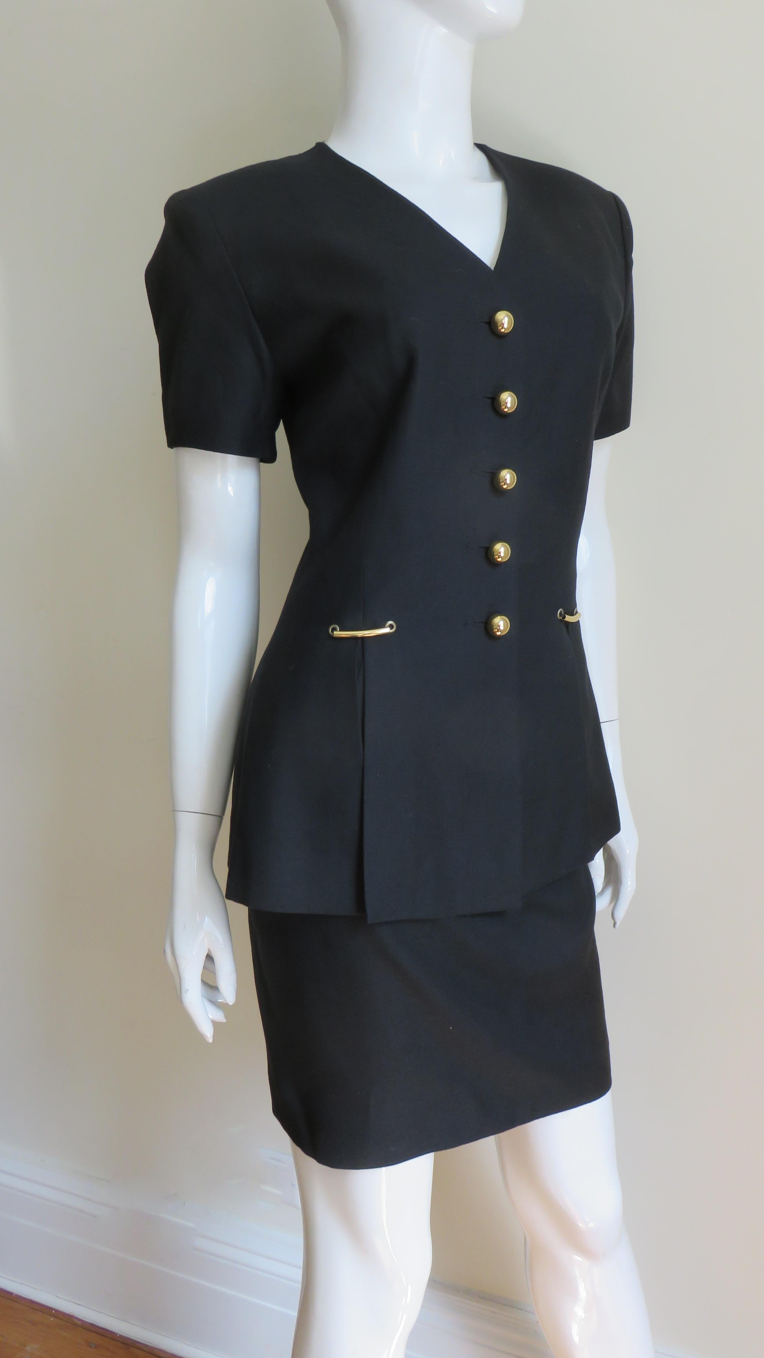 Gianfranco Ferre Skirt Suit with Cut out Jacket 1
