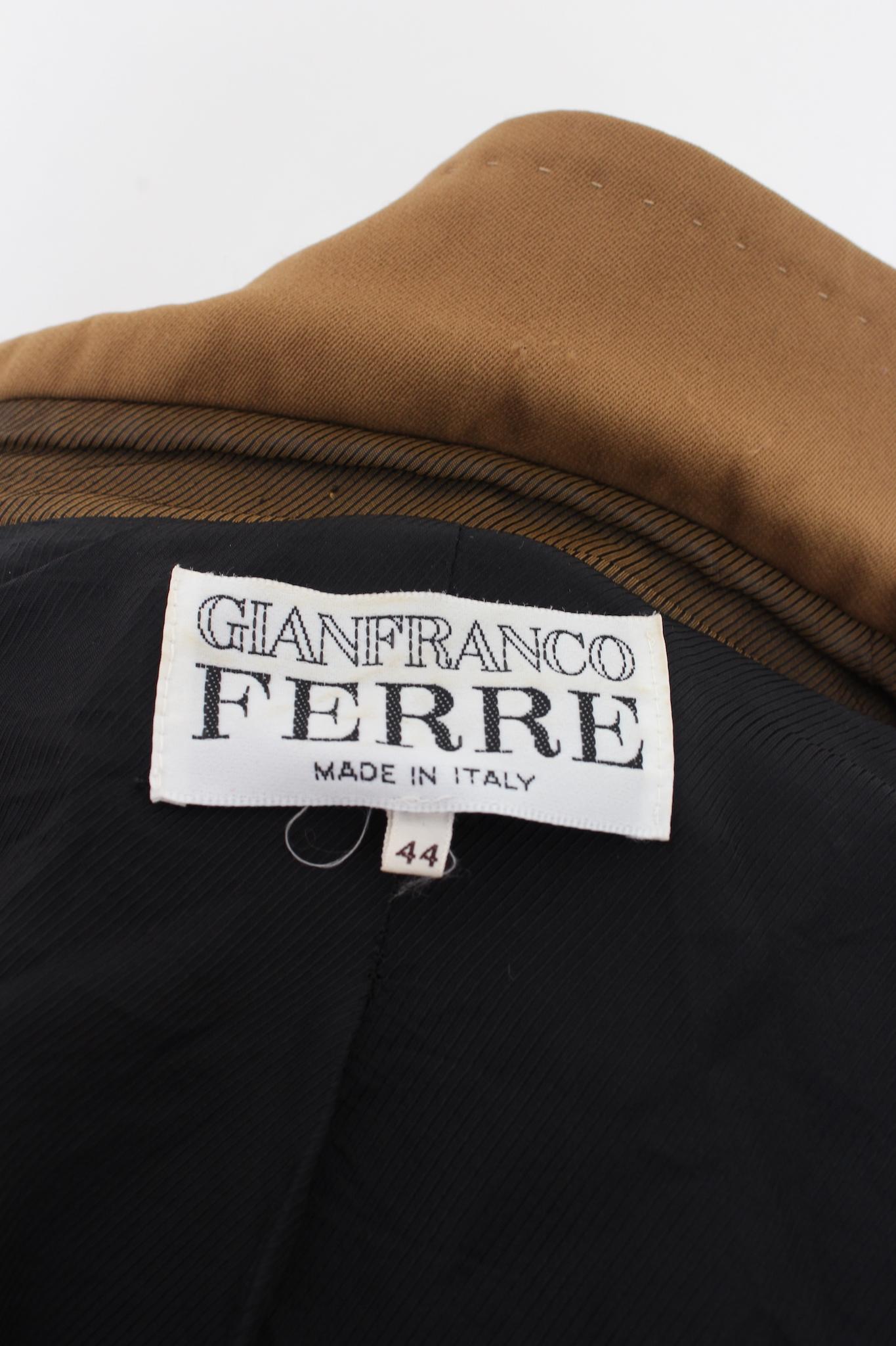 Gianfranco Ferre Beige Vintage Trench Coat 1980s 4