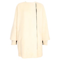 Gianfranco Ferre Beige Wool Oversize Vintage Coat 80s