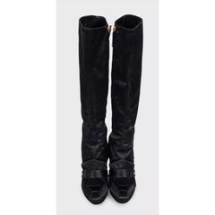 Gianfranco Ferré Black Ankle Boots EU 37 Block Heel Minimalist Design